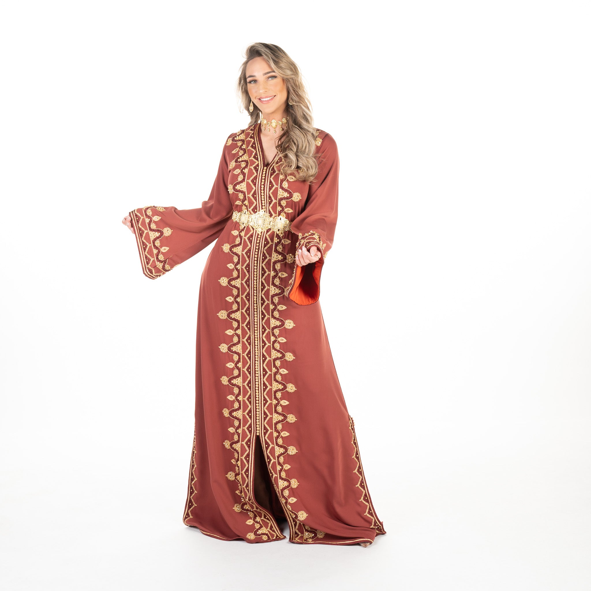 Caftan Sarina Dark Orange
