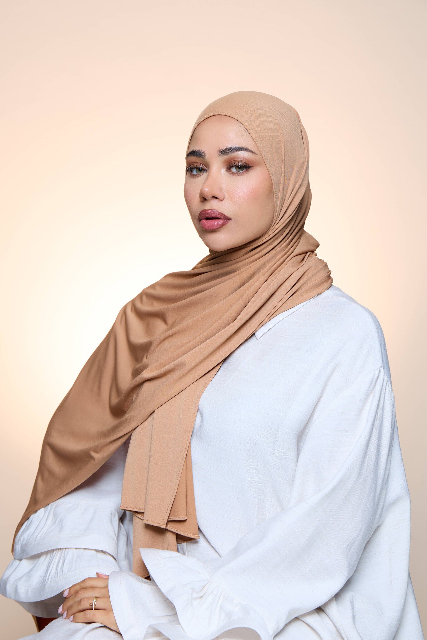 PREMIUM JERSEY HIJAB HERA - CARAMEL