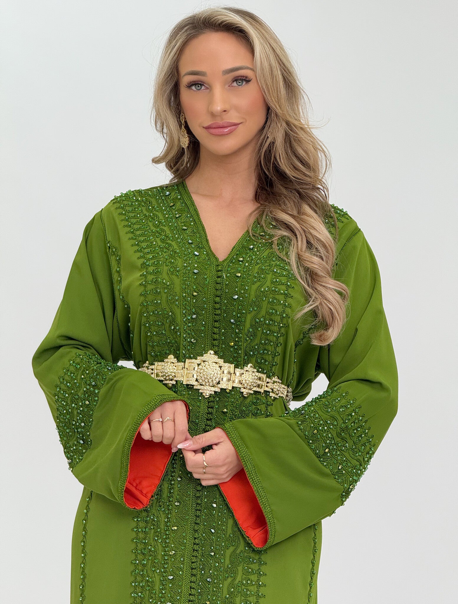 Caftan Lamyae Olive Green