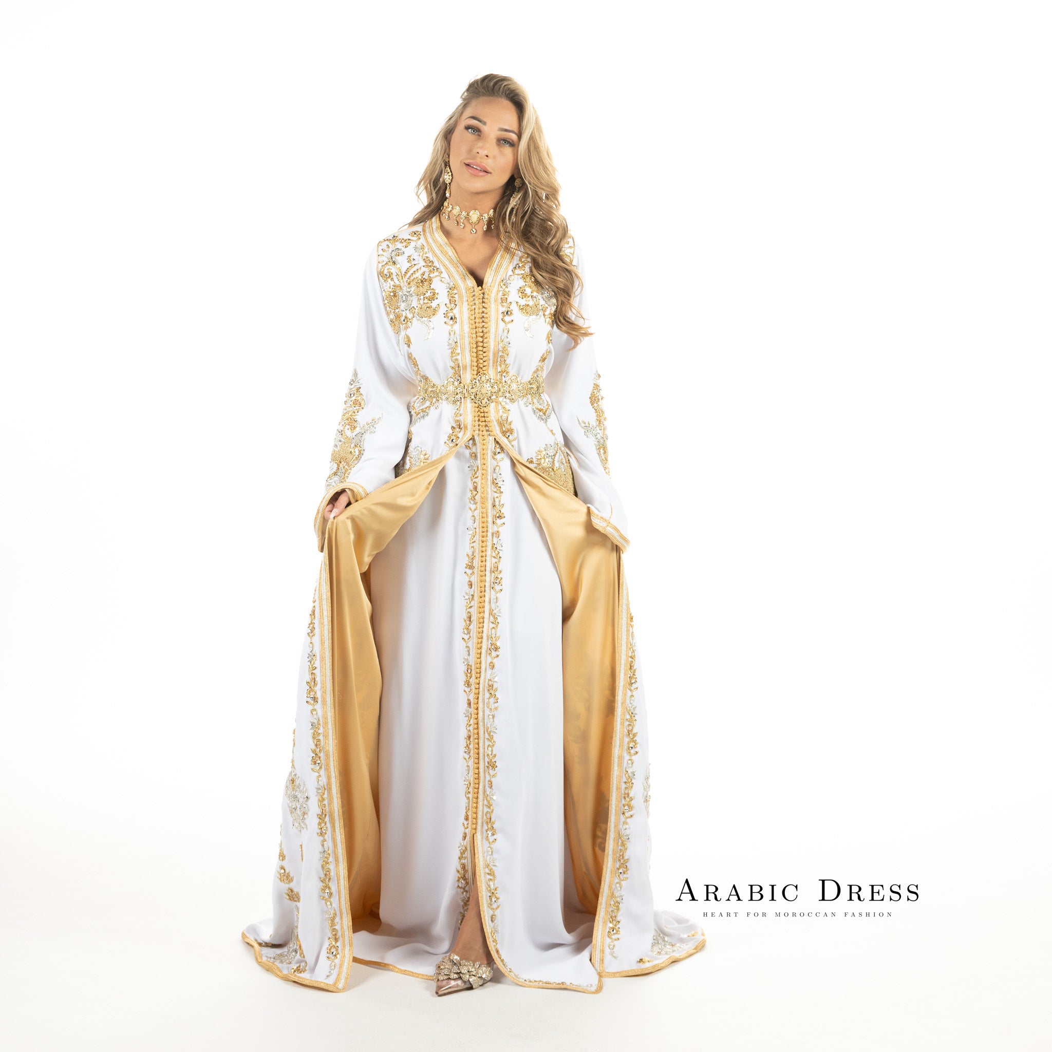 Caftan Nour White/SIlver