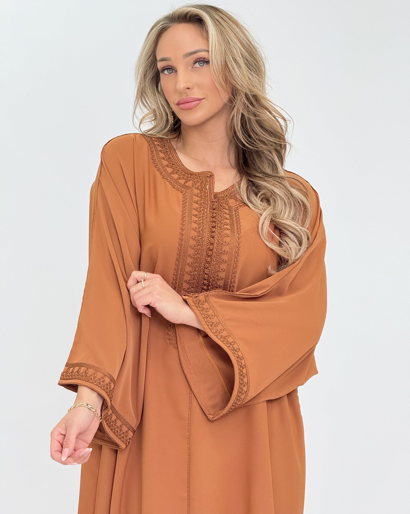 Caftan Nora Coffee Brown