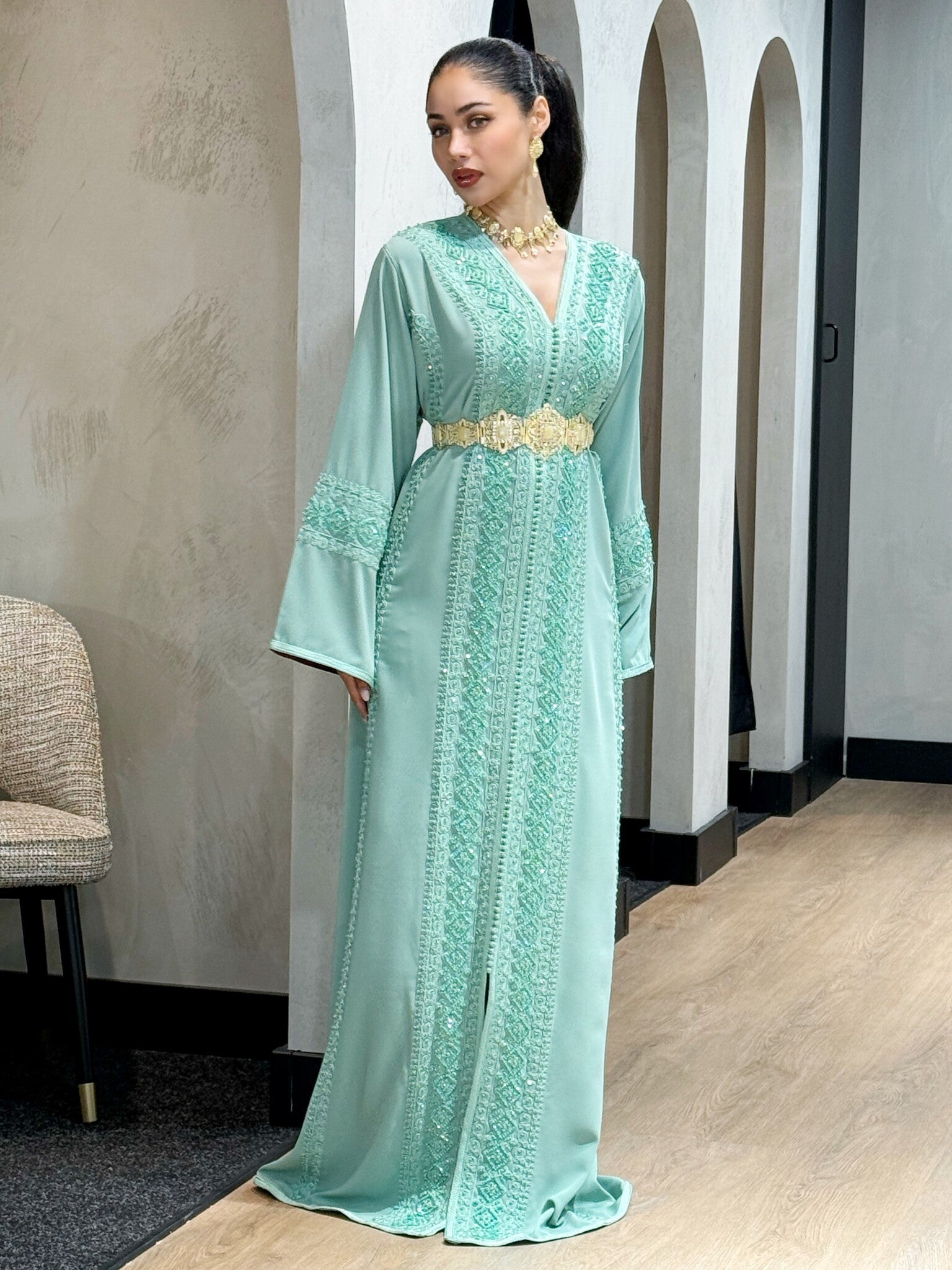 Caftan Silia DarkseaGreen