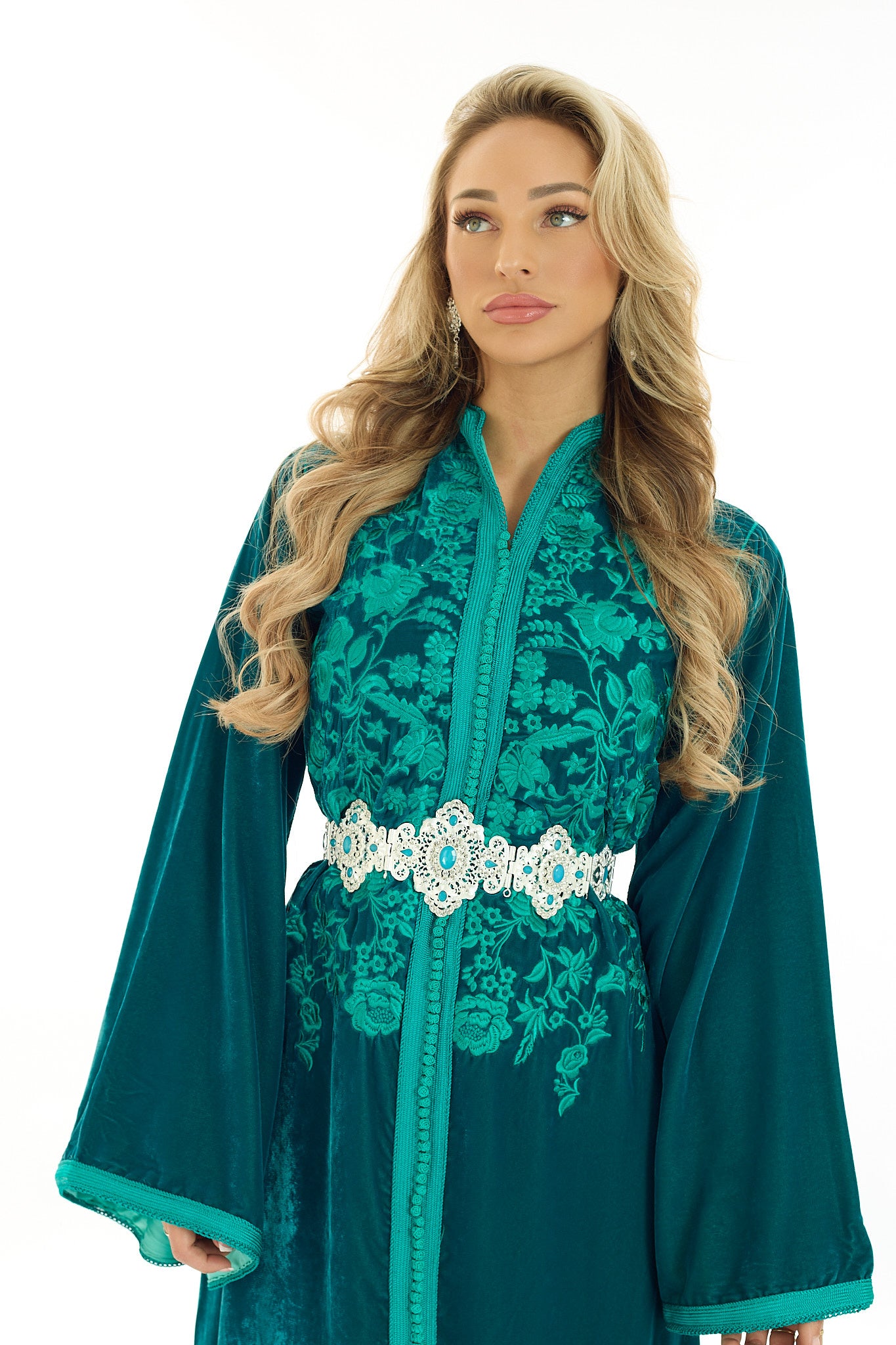 Caftan Amara Blue Petrol