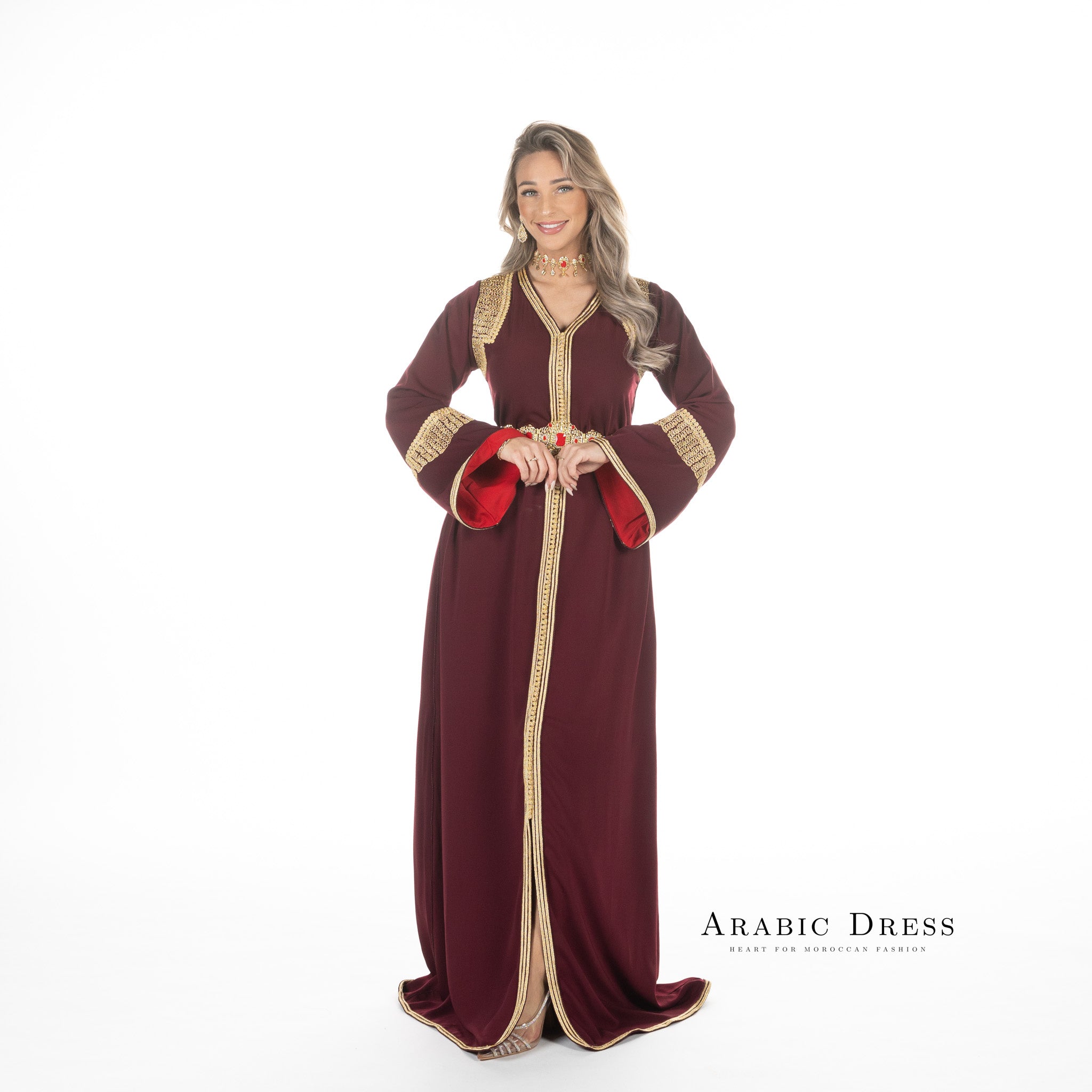 Caftan Hafsa Pomegrante