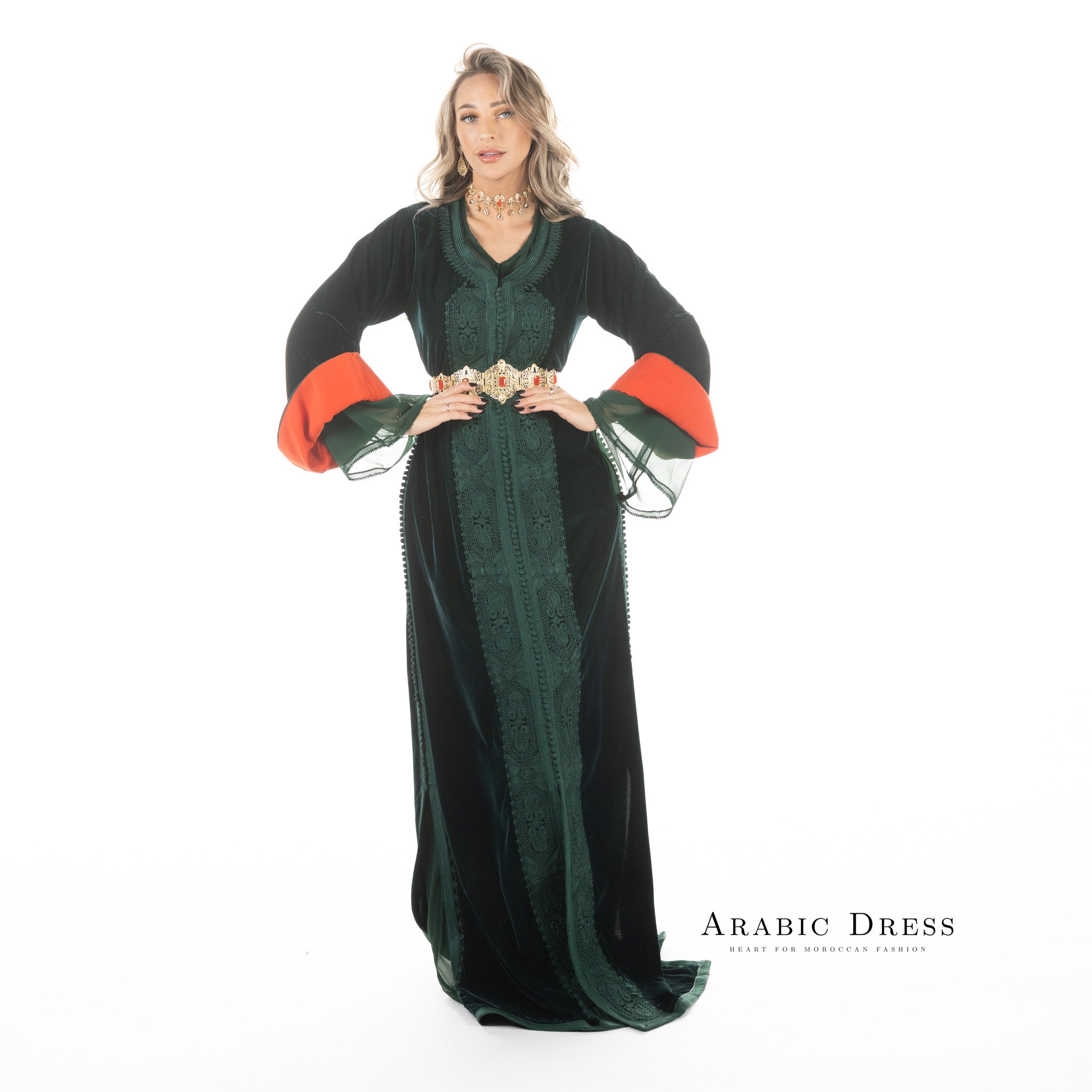 Caftan Lina Darkgreen