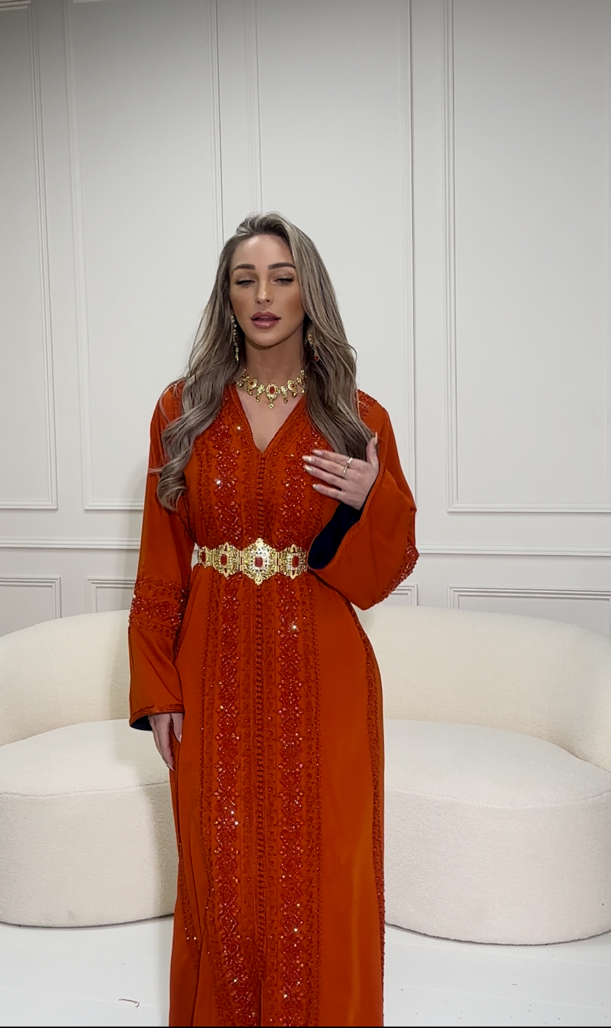 Caftan Silia Dark Orange