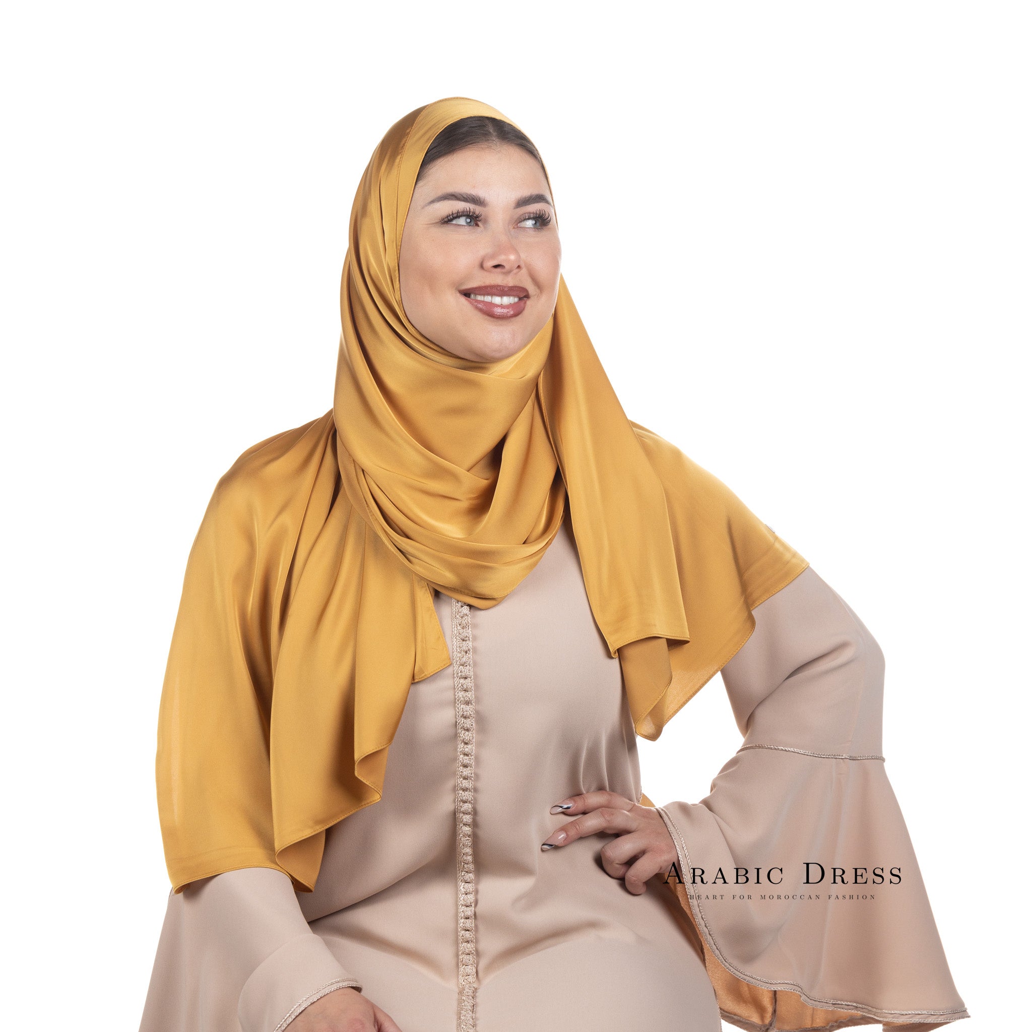 Hijab Lussi Satin Mustard