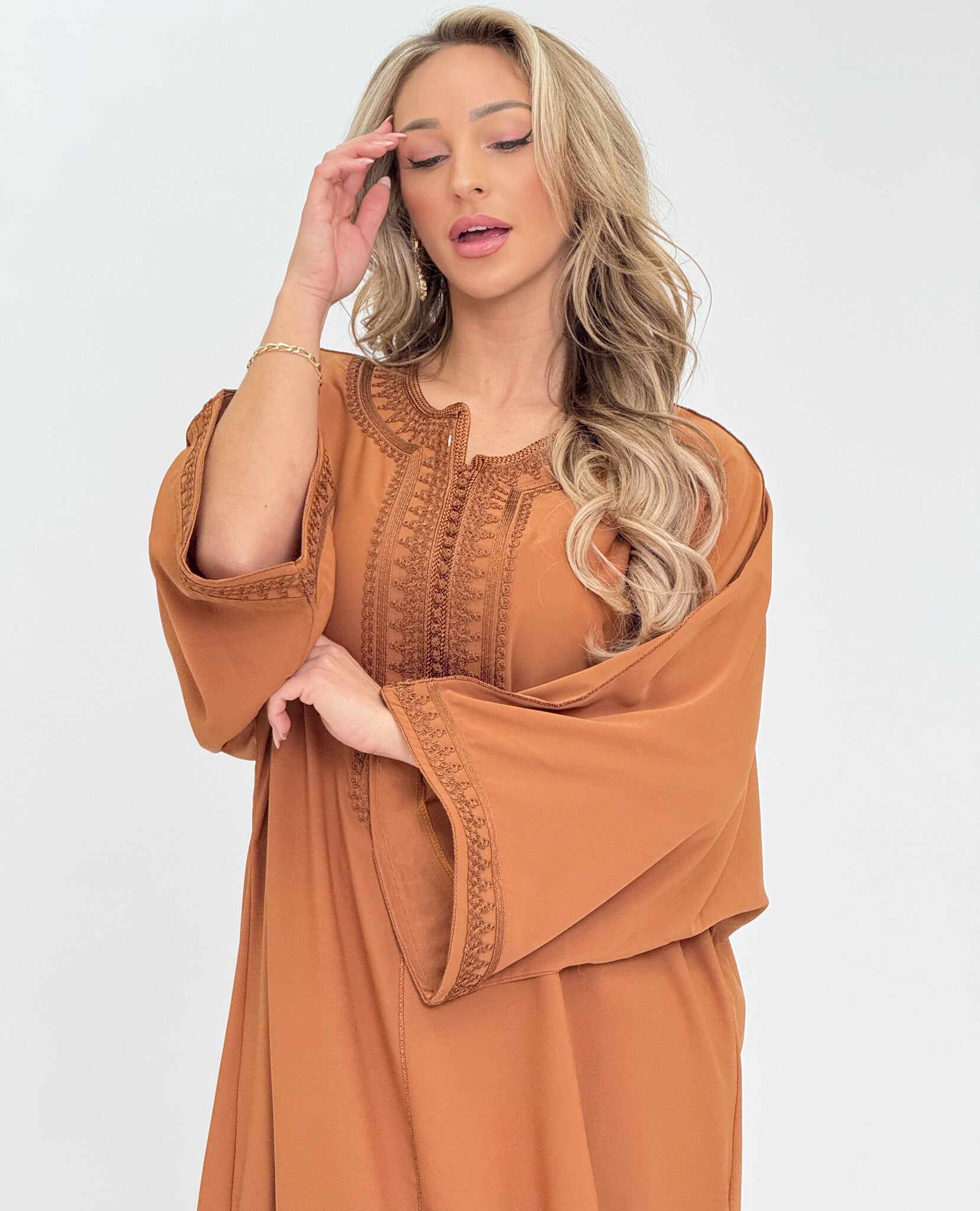 Caftan Nora Coffee Brown