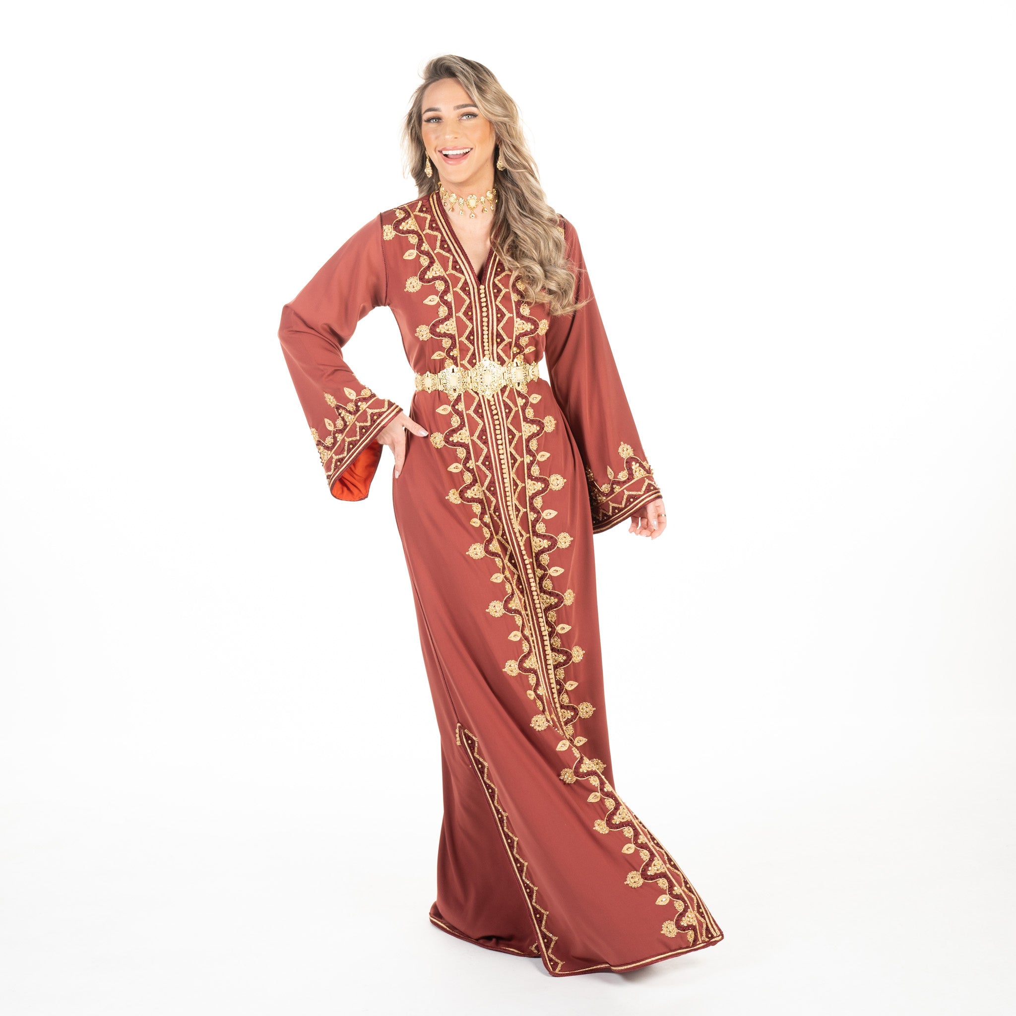 Caftan Sarina Dark Orange