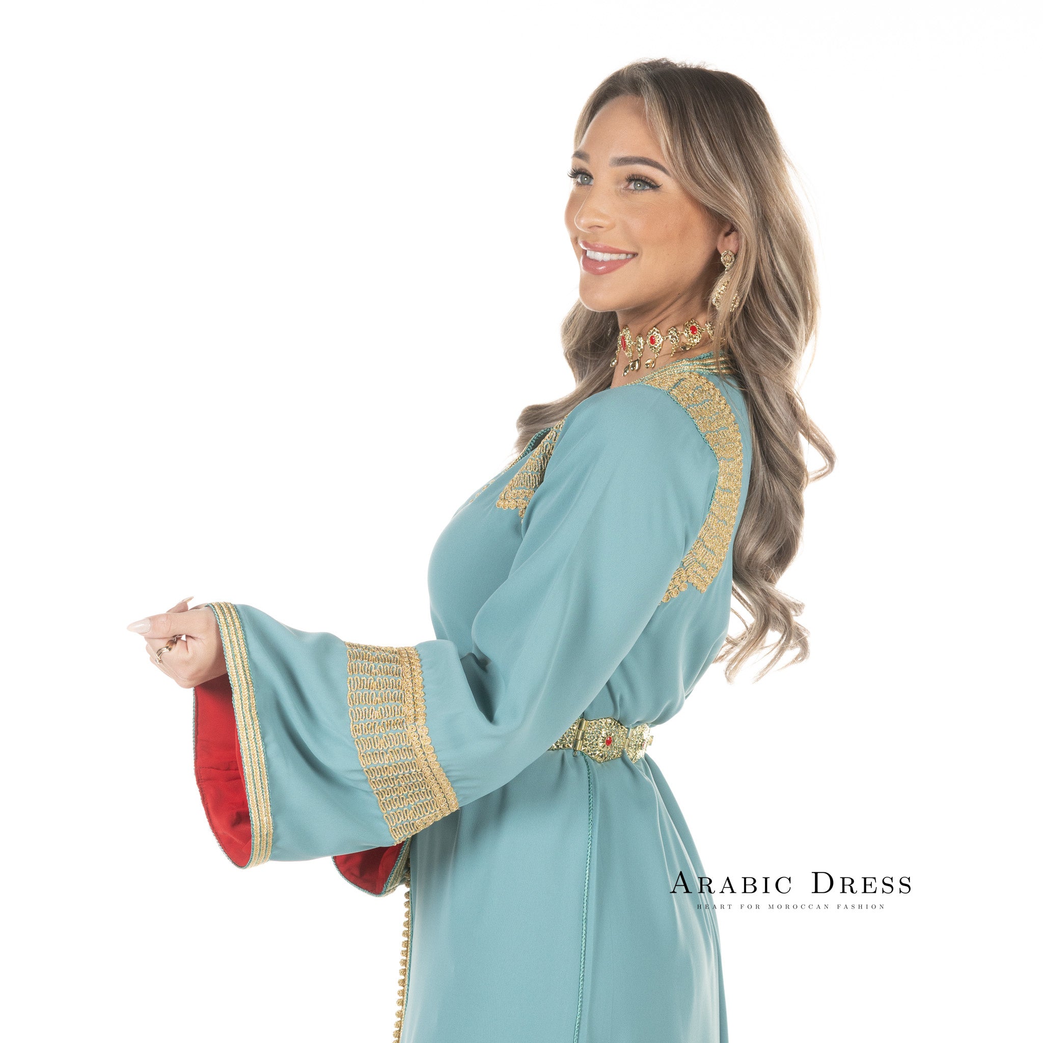 Caftan Hafsa Darkseagreen