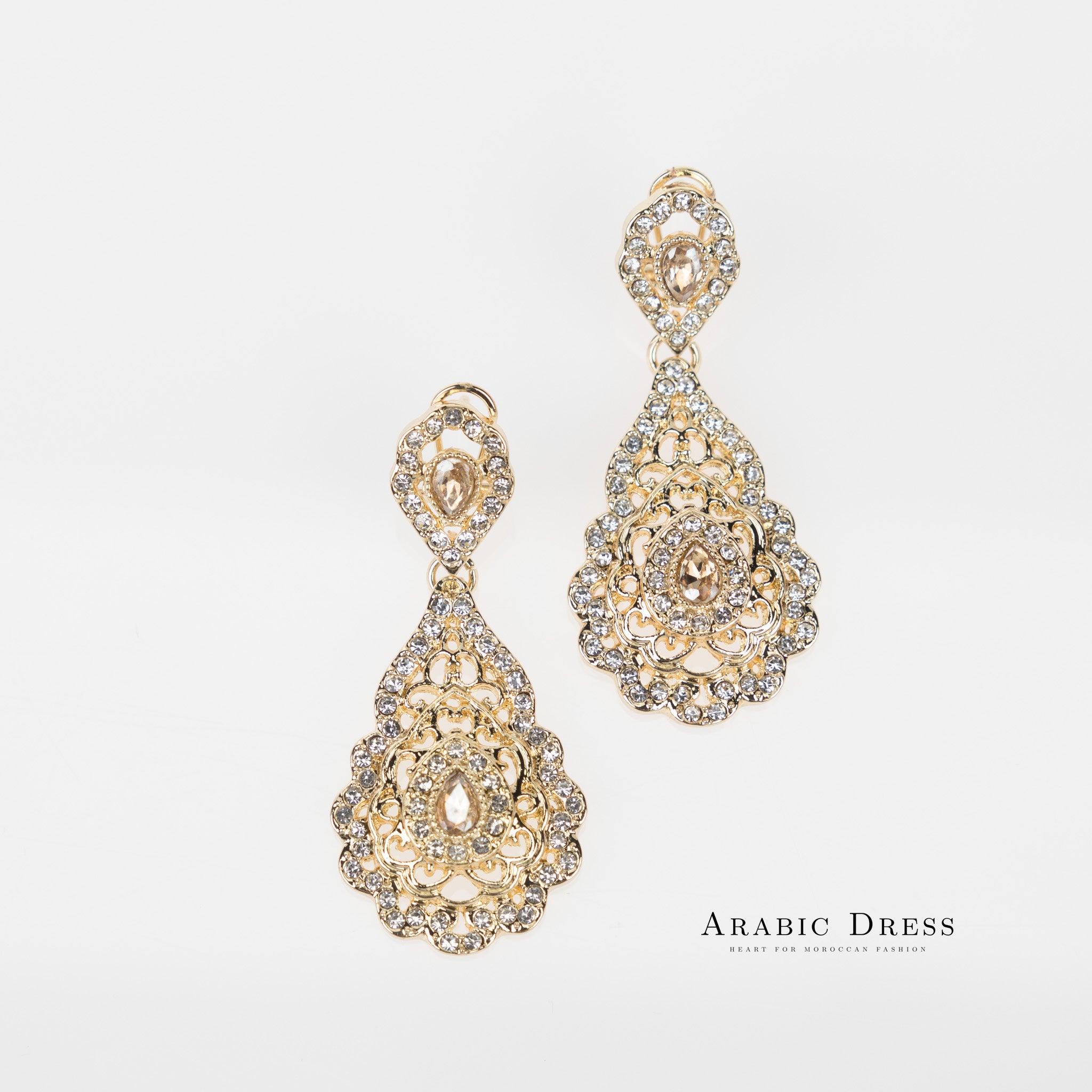 flower champagne Earrings