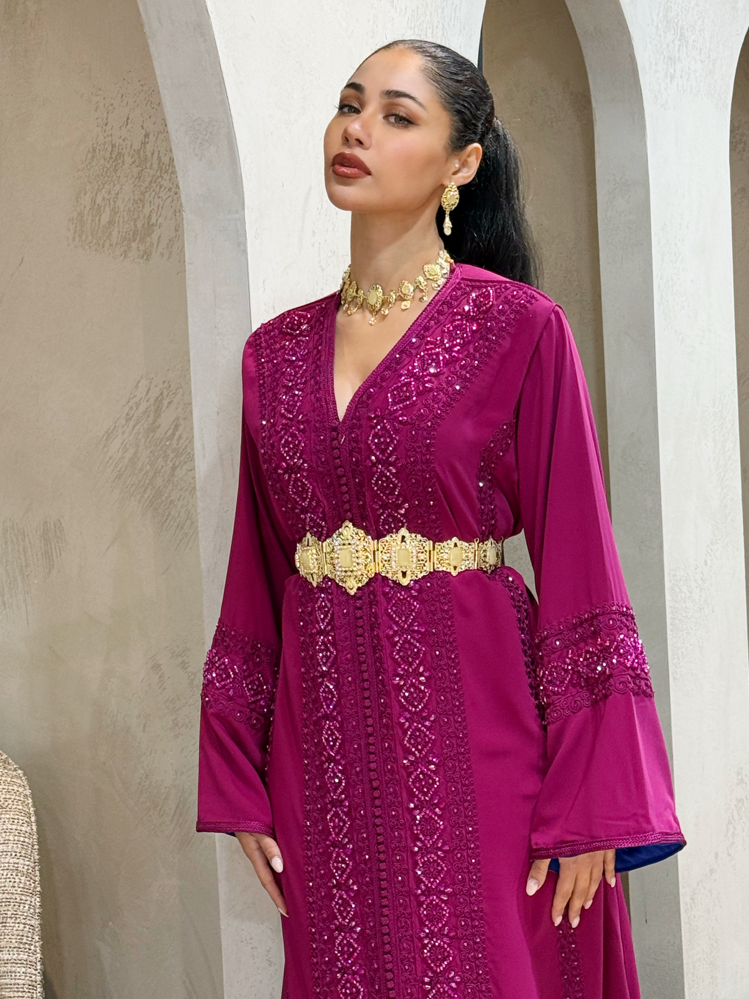 Caftan Silia Magenta