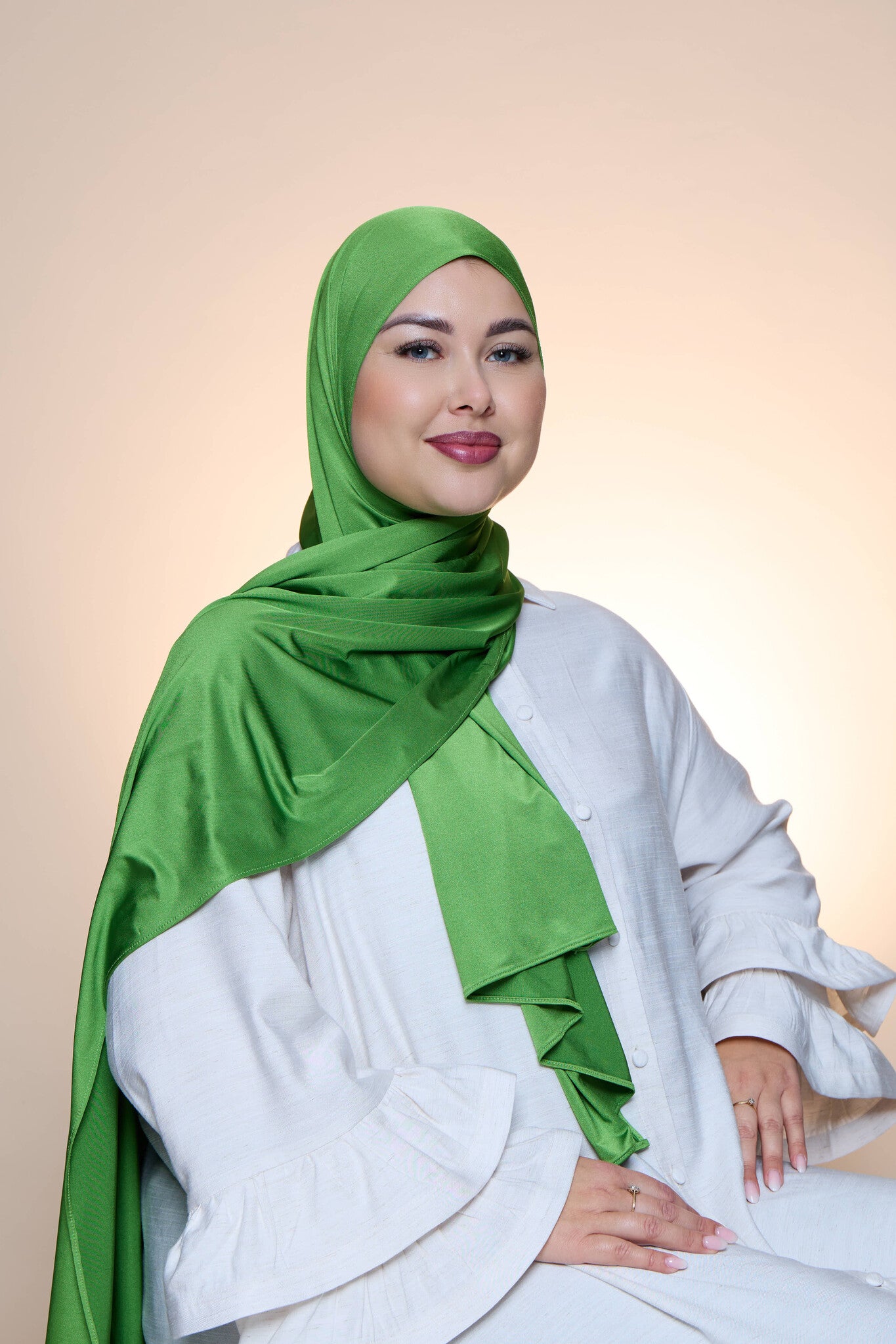 Hijab Premium Satin Mae Green