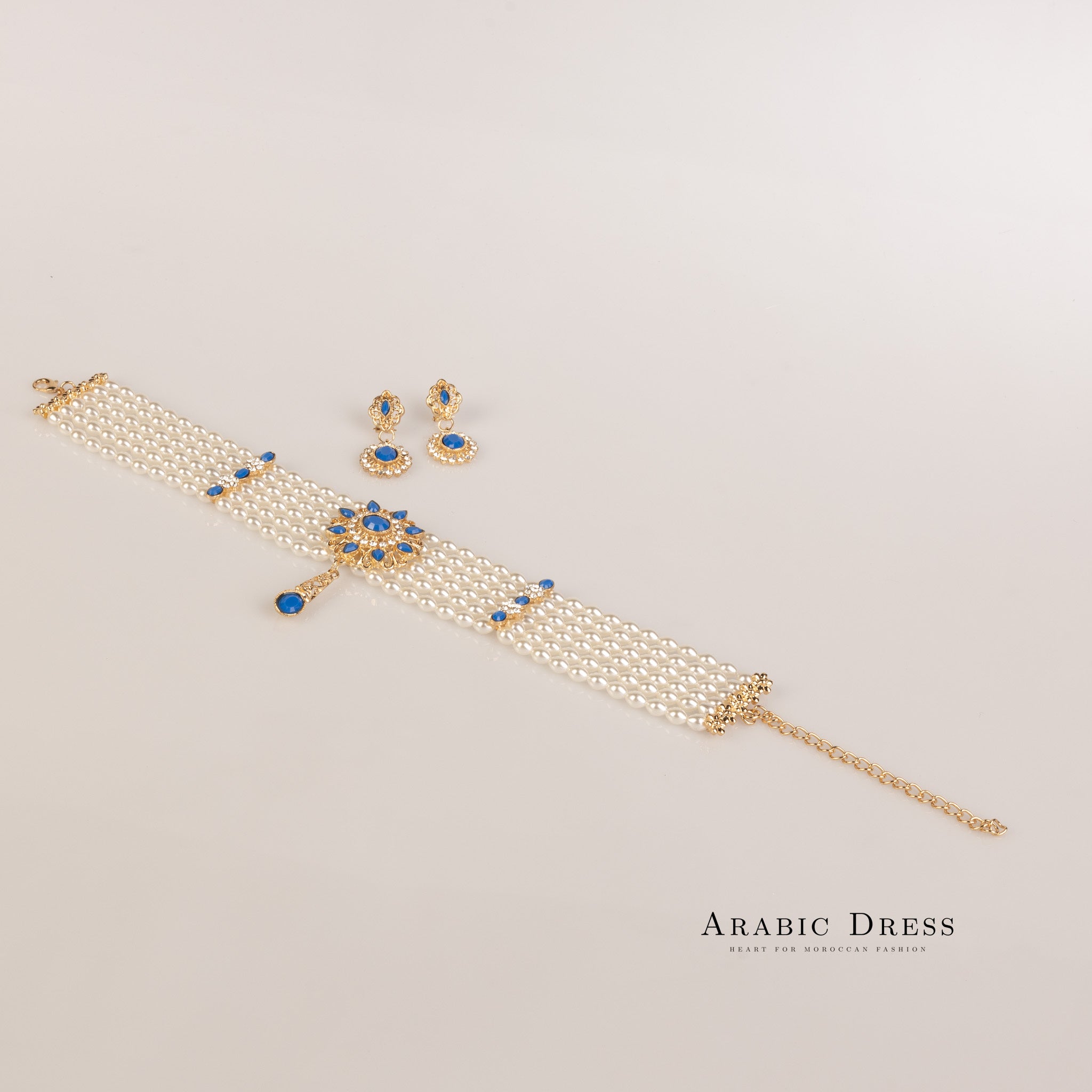 Pearl Sisi Pearl blue necklace set