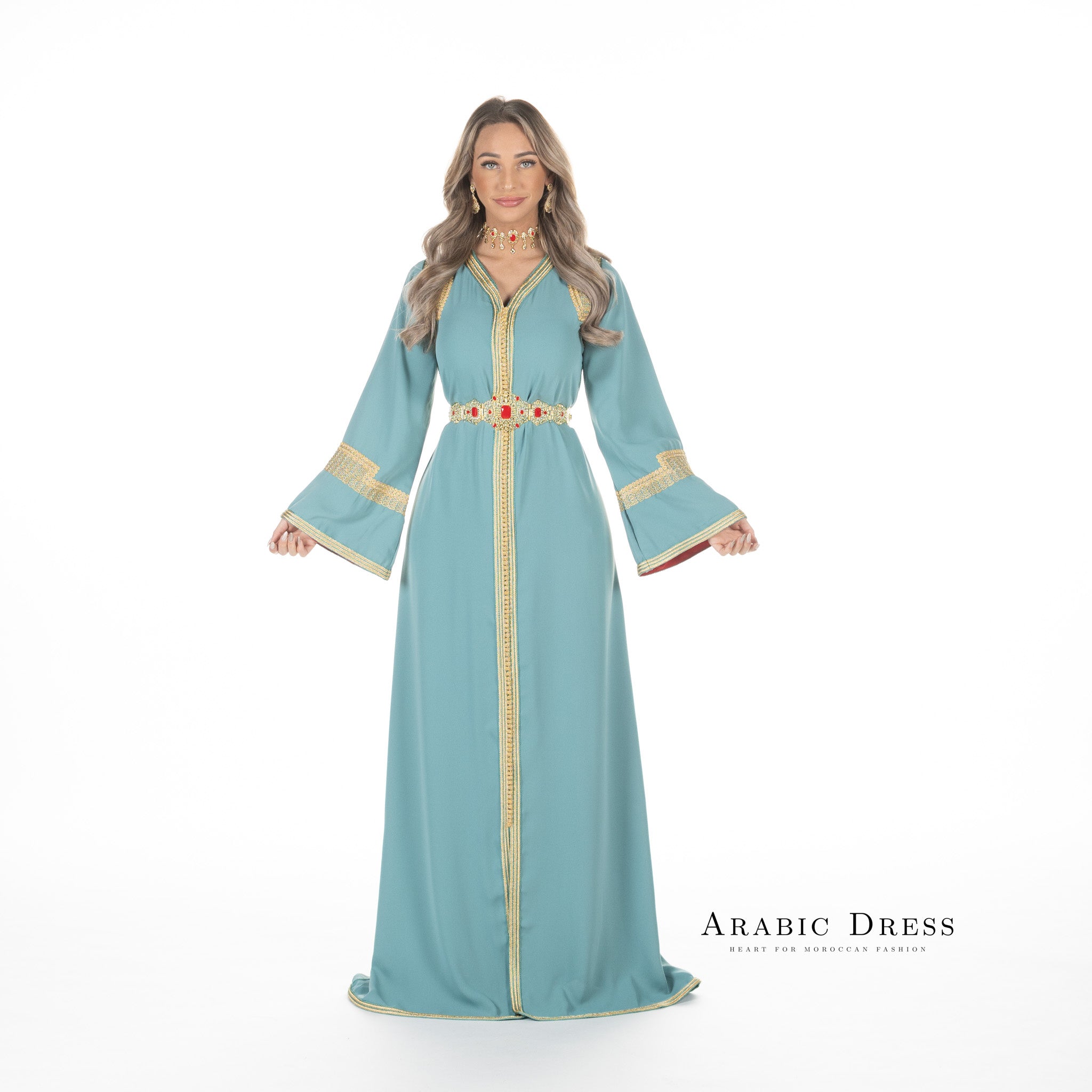 Caftan Hafsa Darkseagreen
