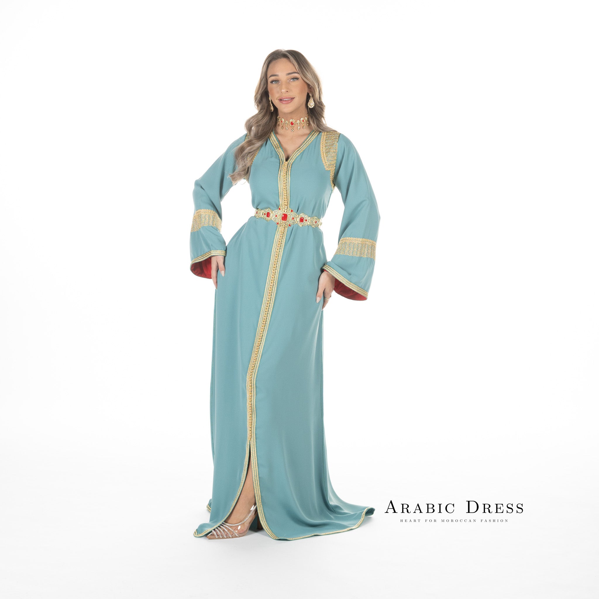 Caftan Hafsa Darkseagreen