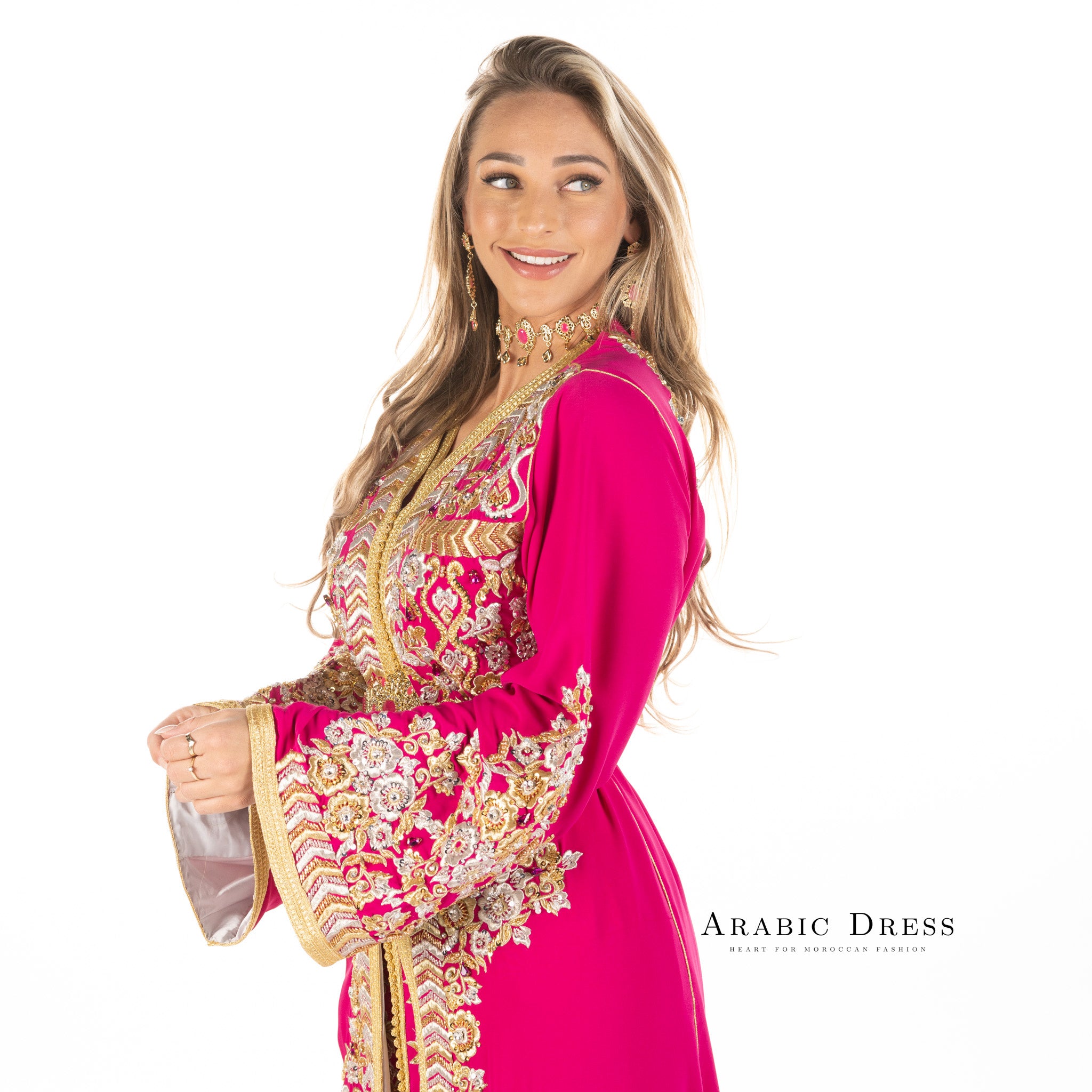 Caftan Nisa Fuchsia