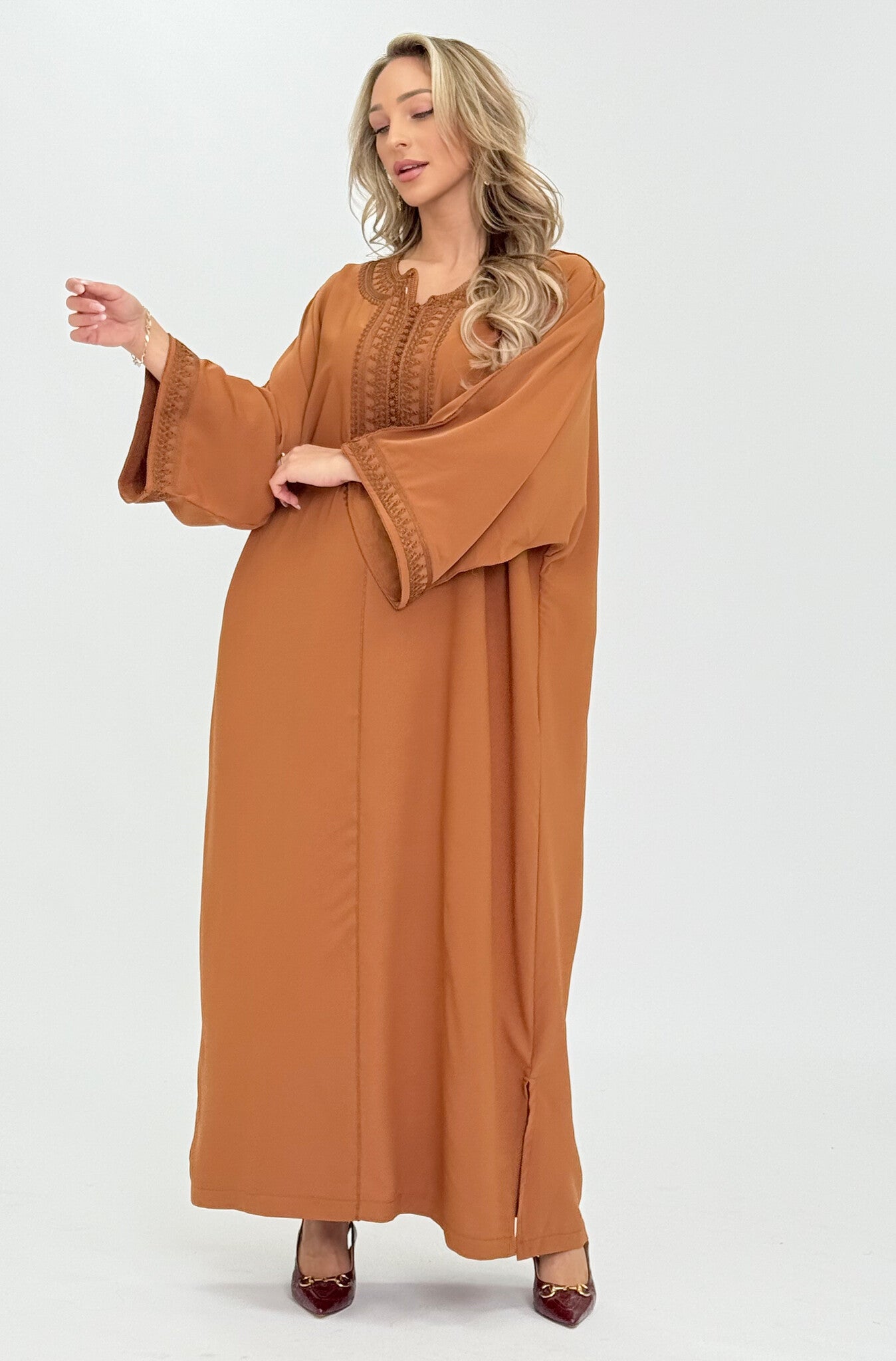 Caftan Nora Coffee Brown