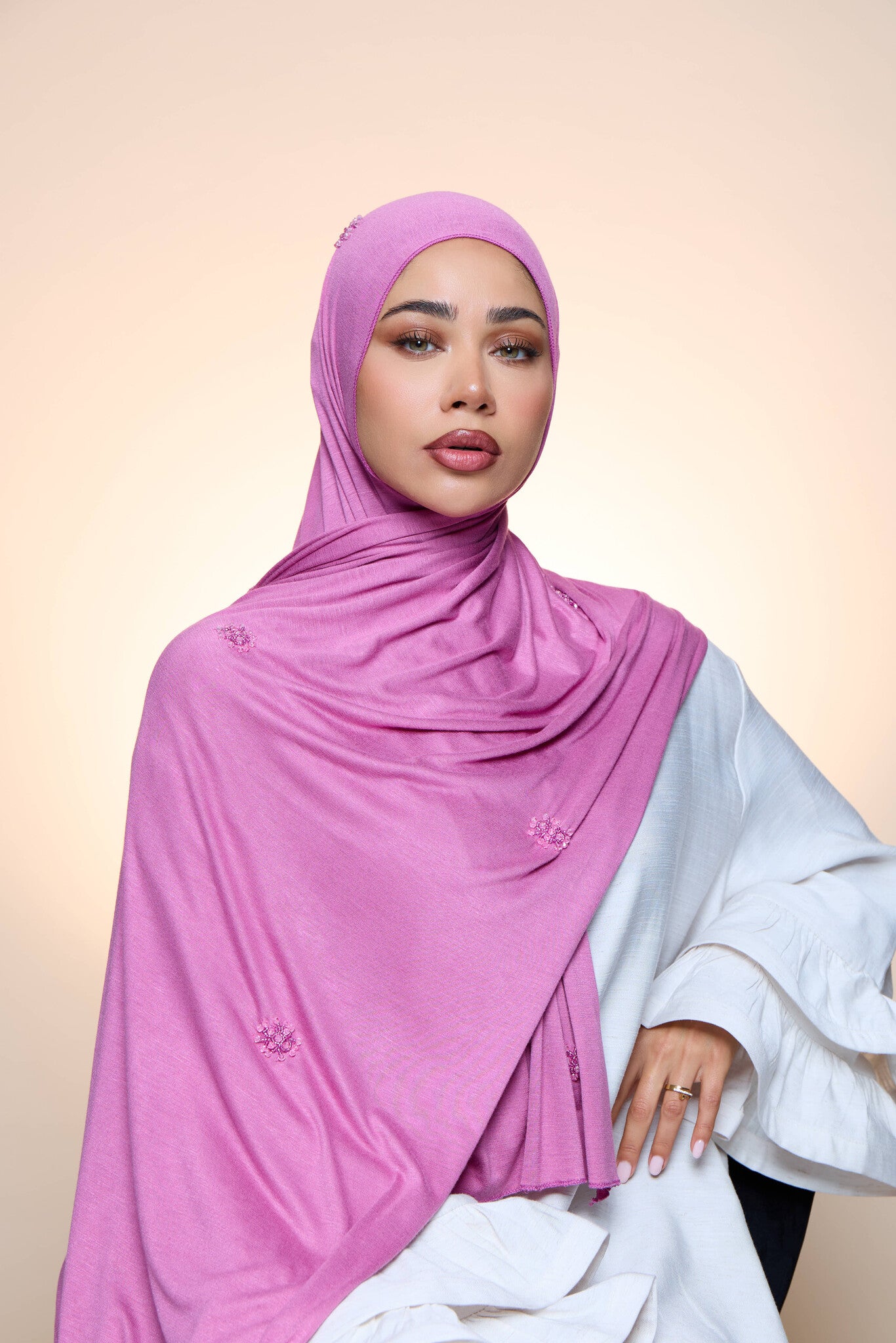 Jersey Hijab Zaya Ultra Pink
