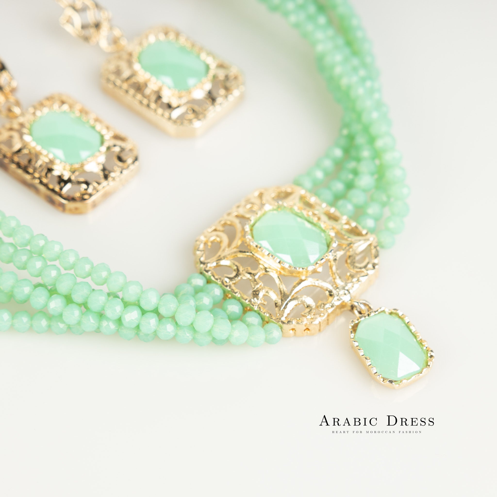 Pale Green Nifa necklace set