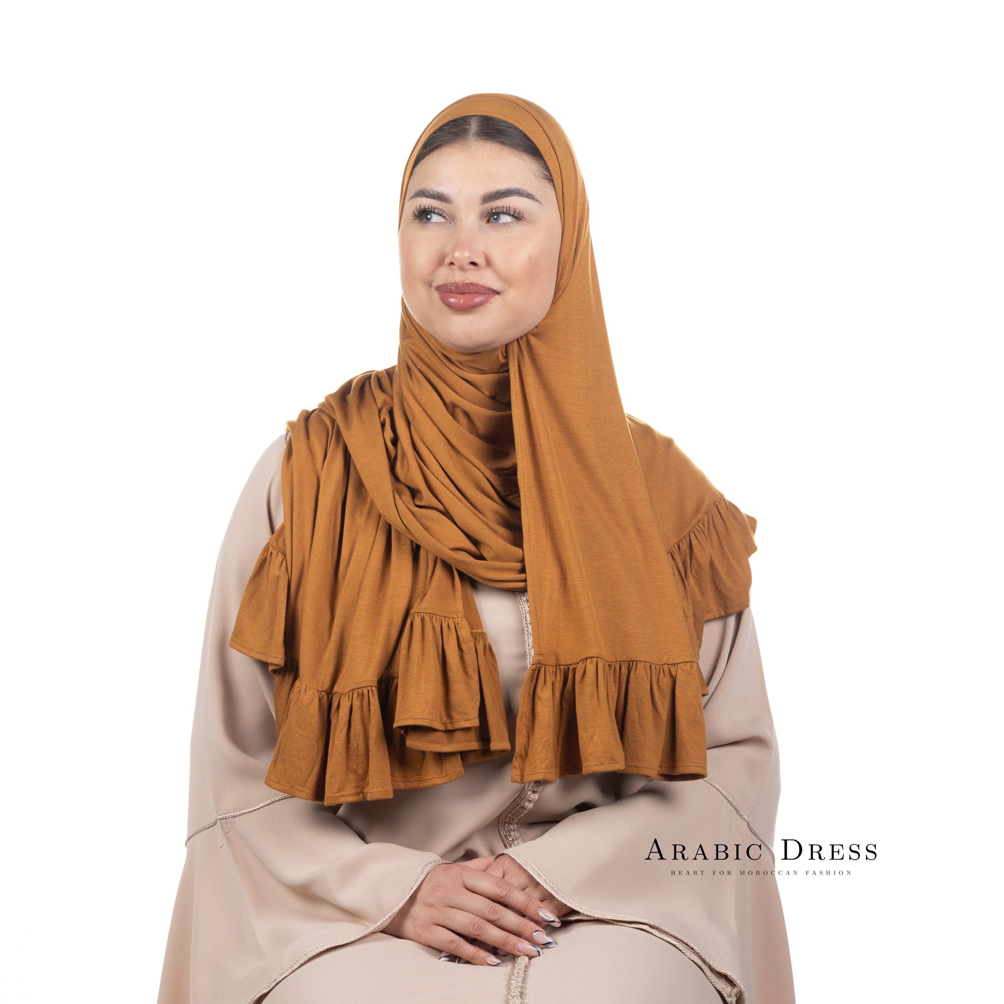 Jersey Hijab Luna Orchre Orange