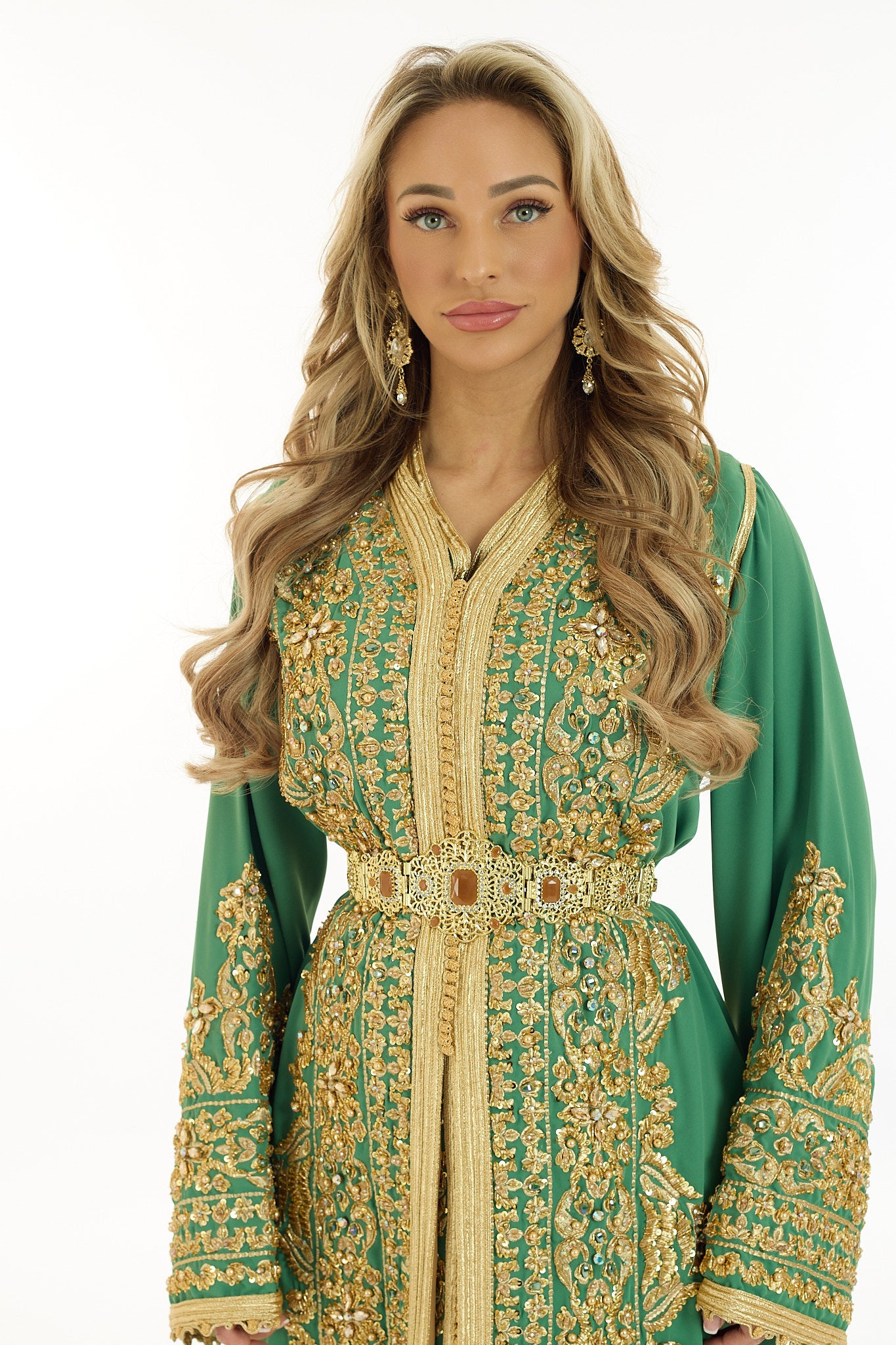 Exclusieve Caftan Nima Green