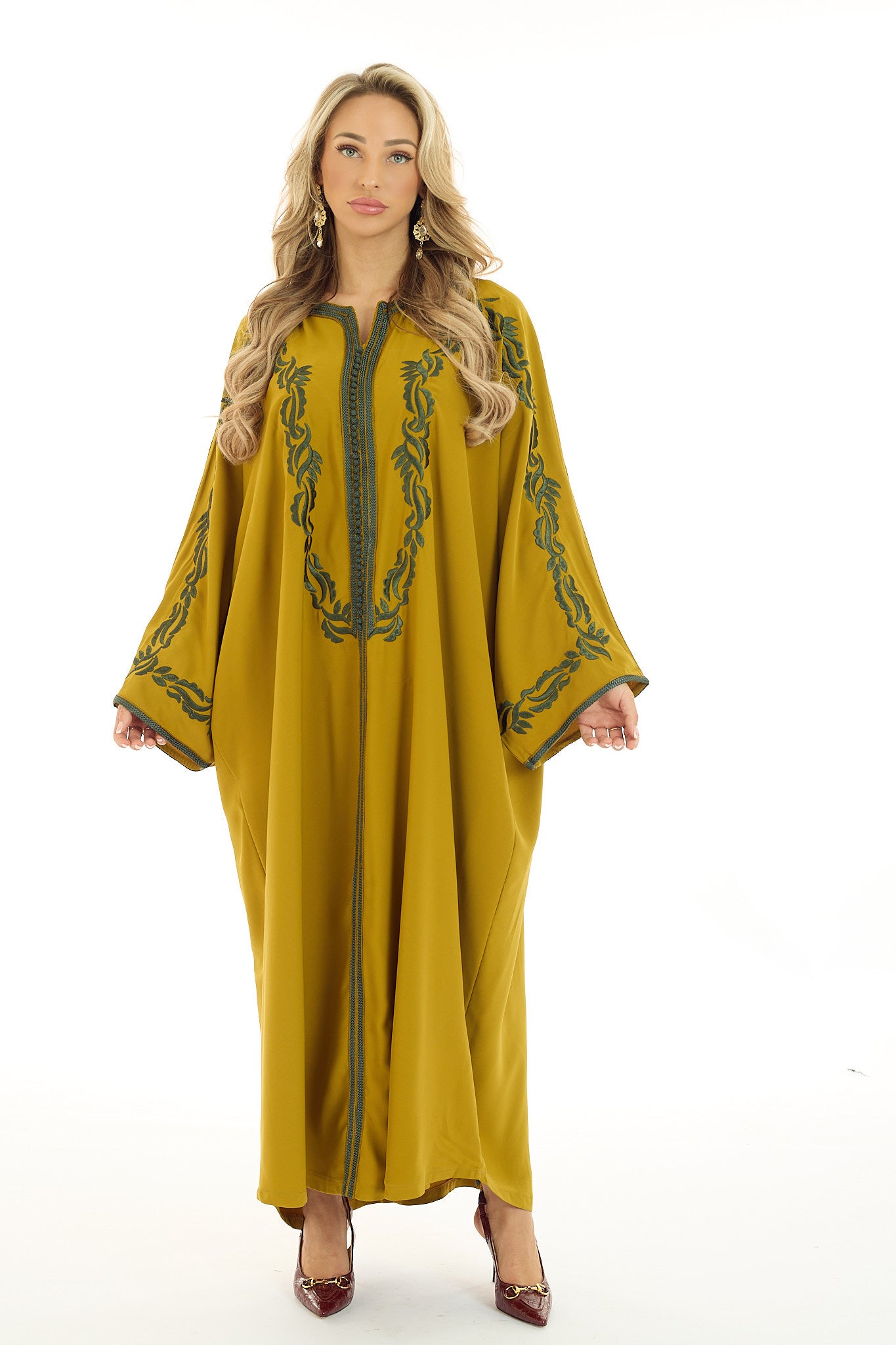 Caftan Bouchra Lime Green