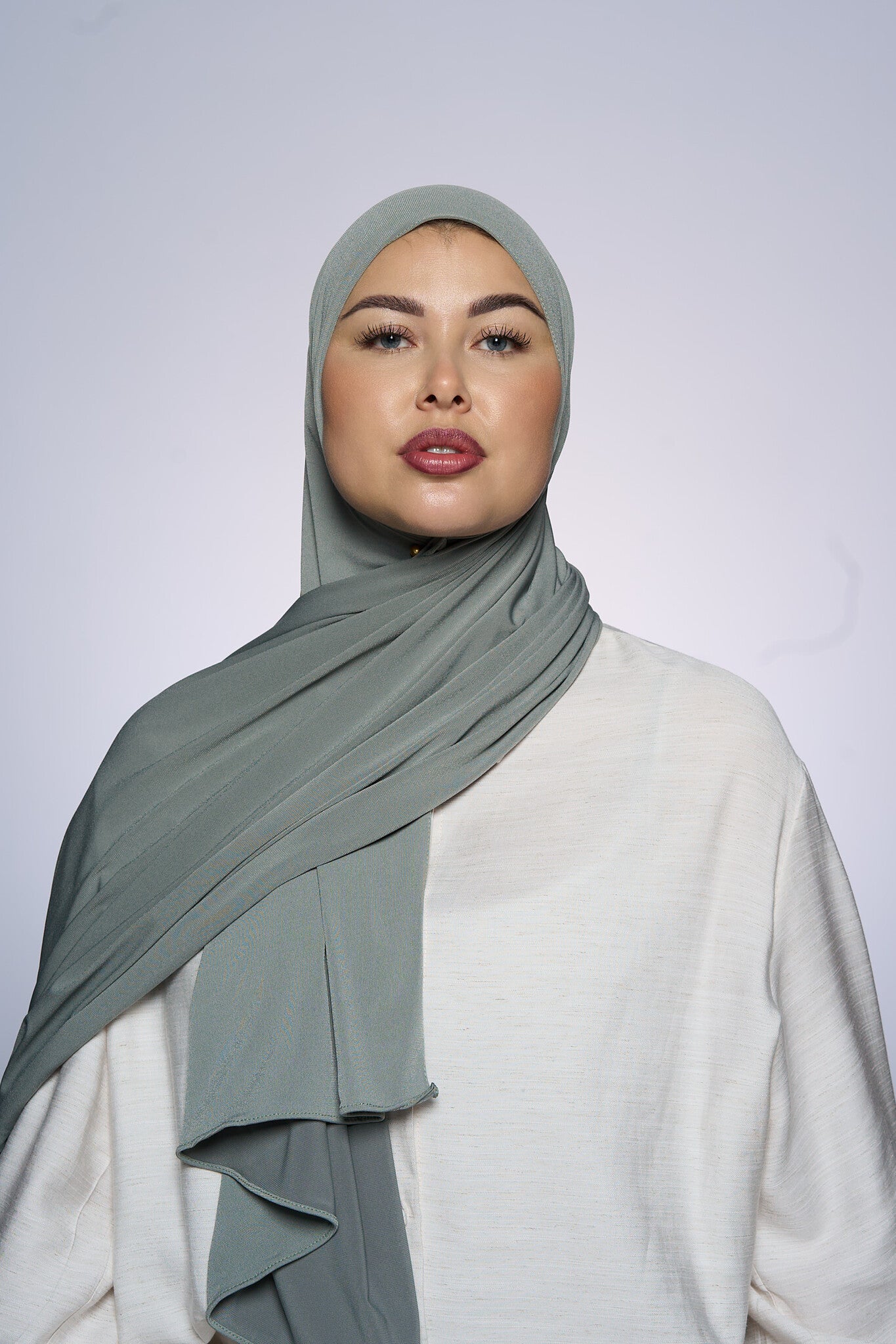 Premium Jersey Hijab Fin - Latte Medium