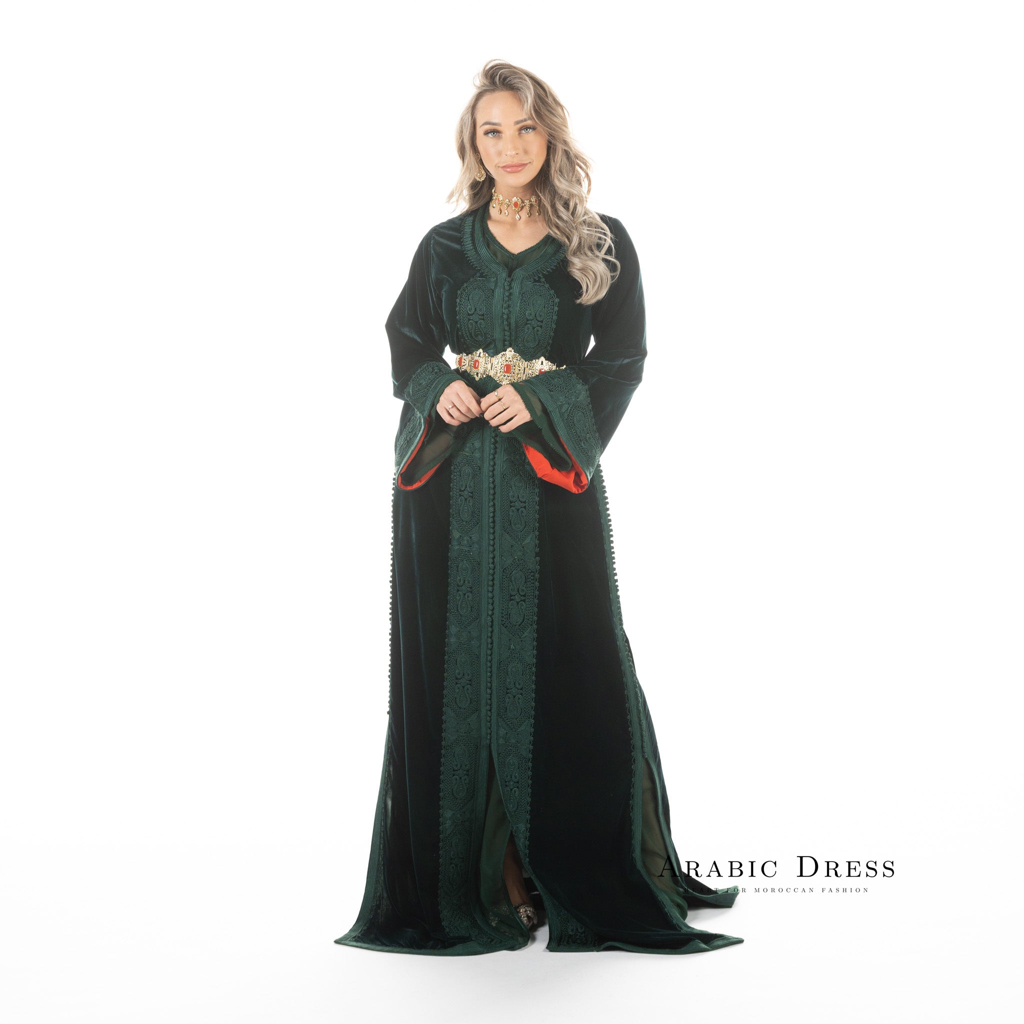 Caftan Lina Darkgreen