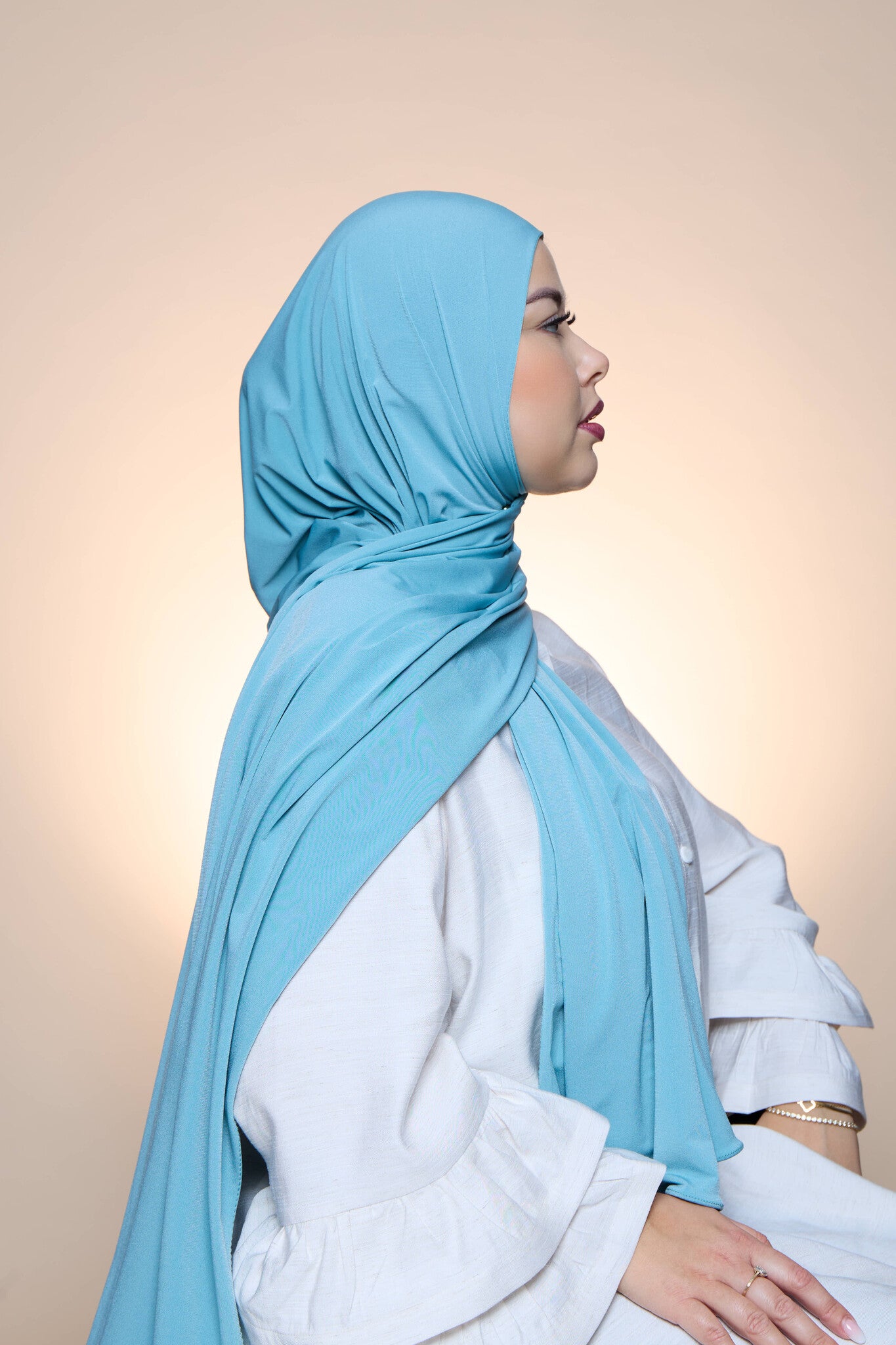 Premium Jersey Hijab Fin - Light Mint