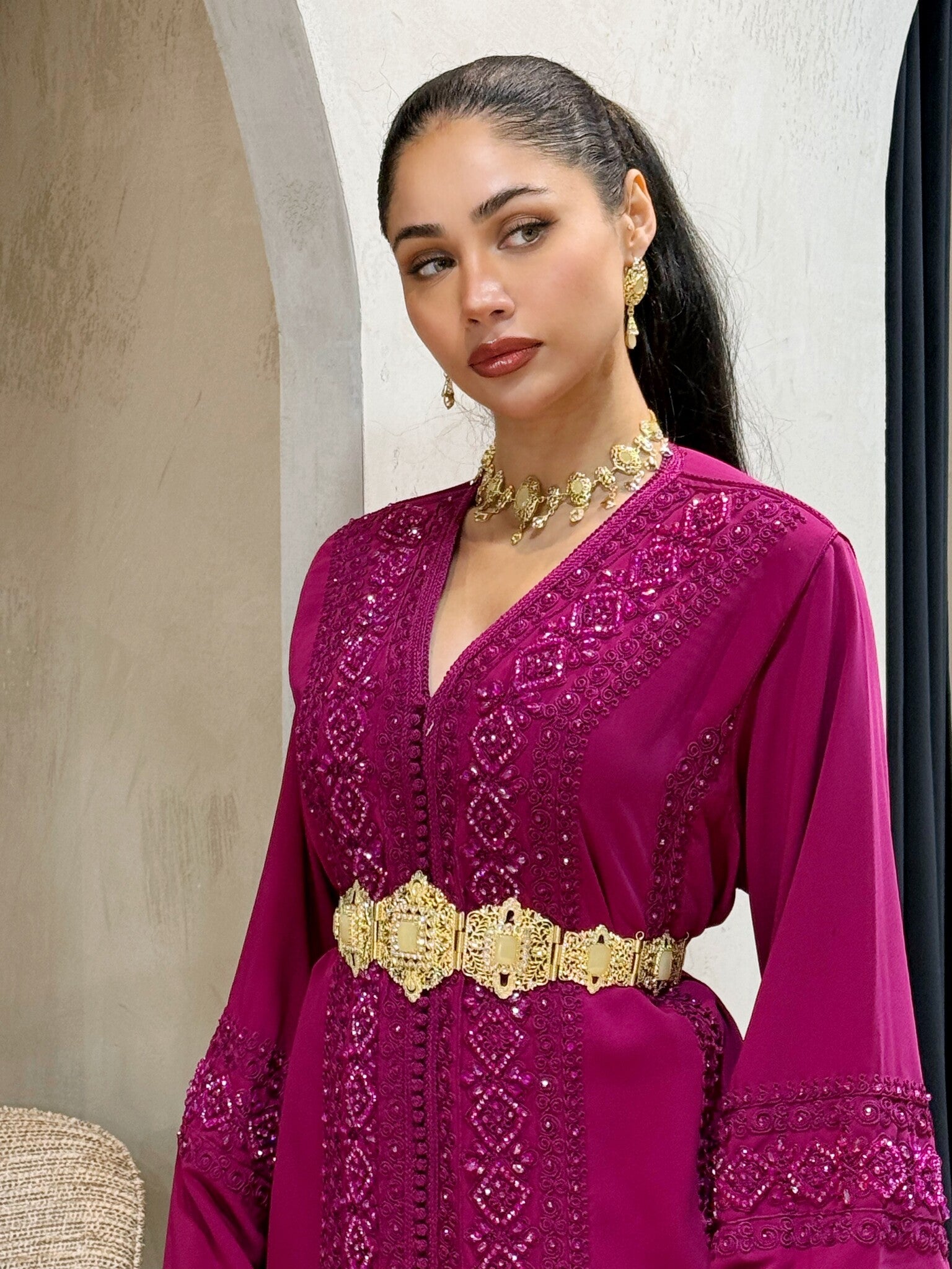 Caftan Silia Magenta