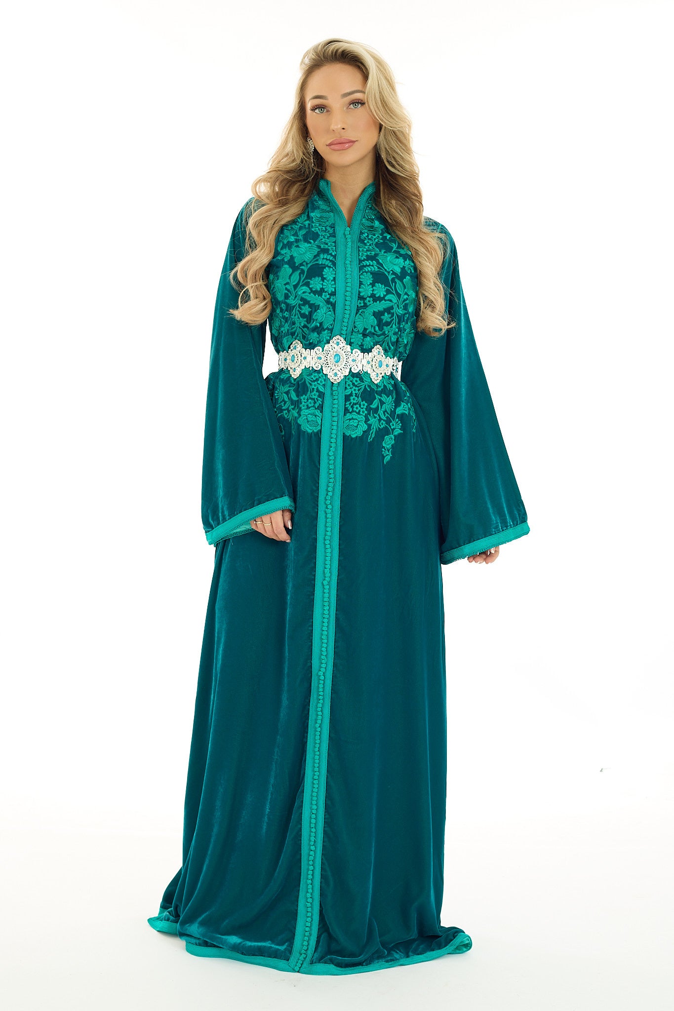Caftan Amara Blue Petrol