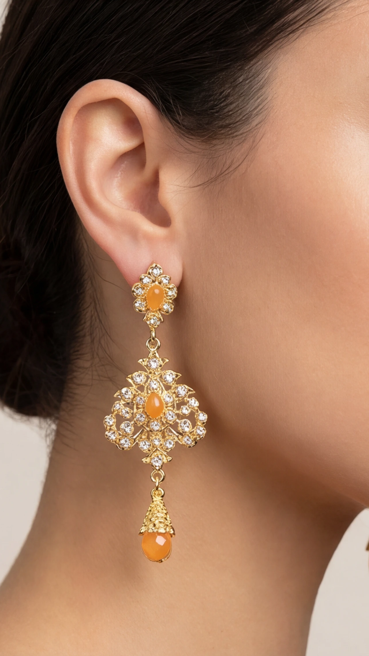 Salmon Jiwon Earrings