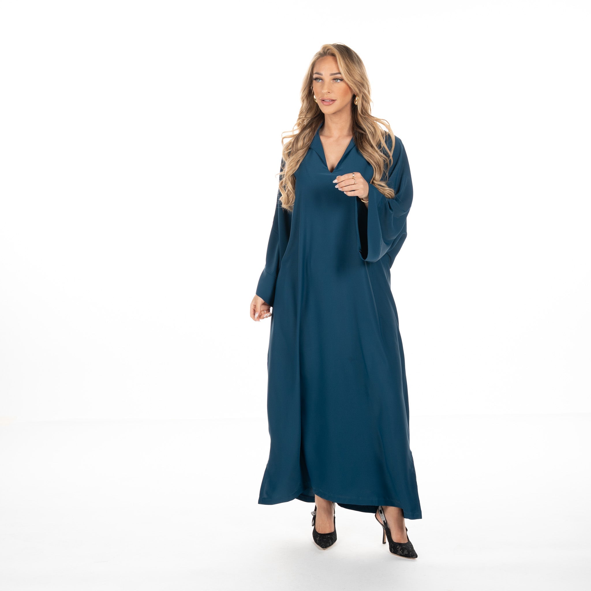 Abaya Sina Blue Petrol