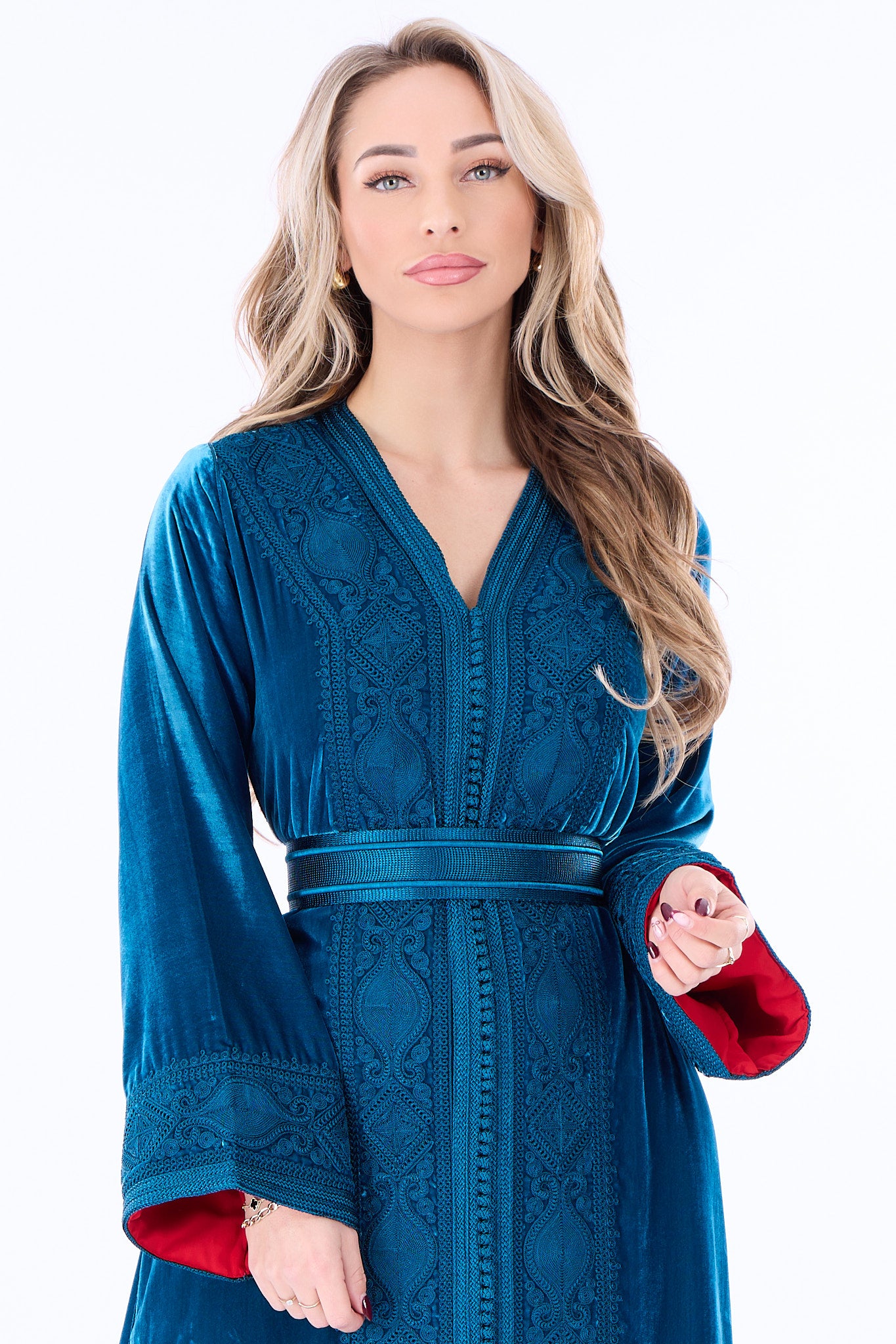 Caftan Ines Blue Petrol