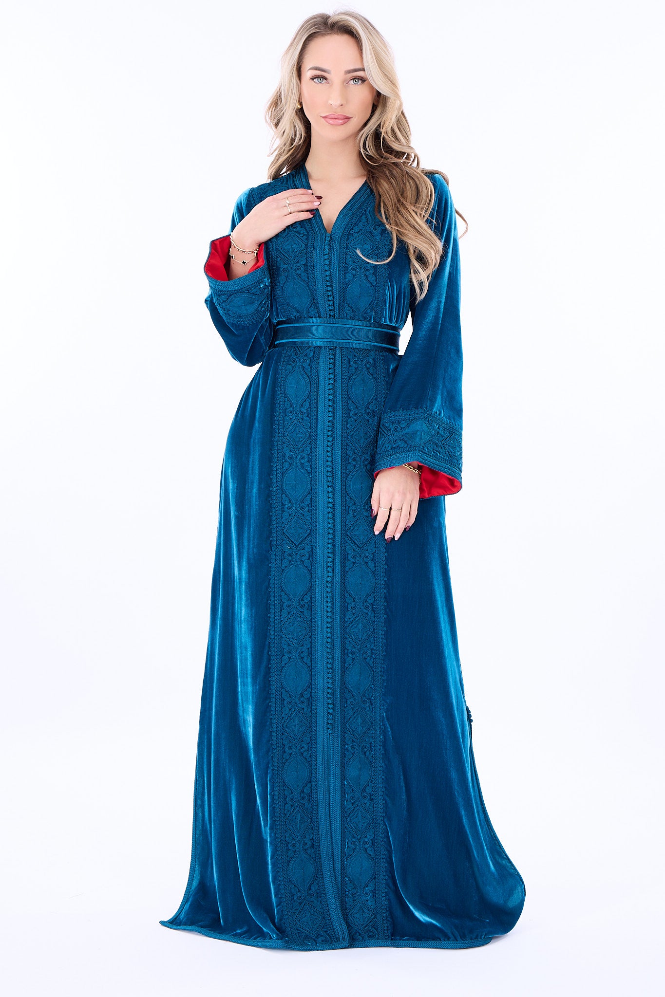 Caftan Ines Blue Petrol