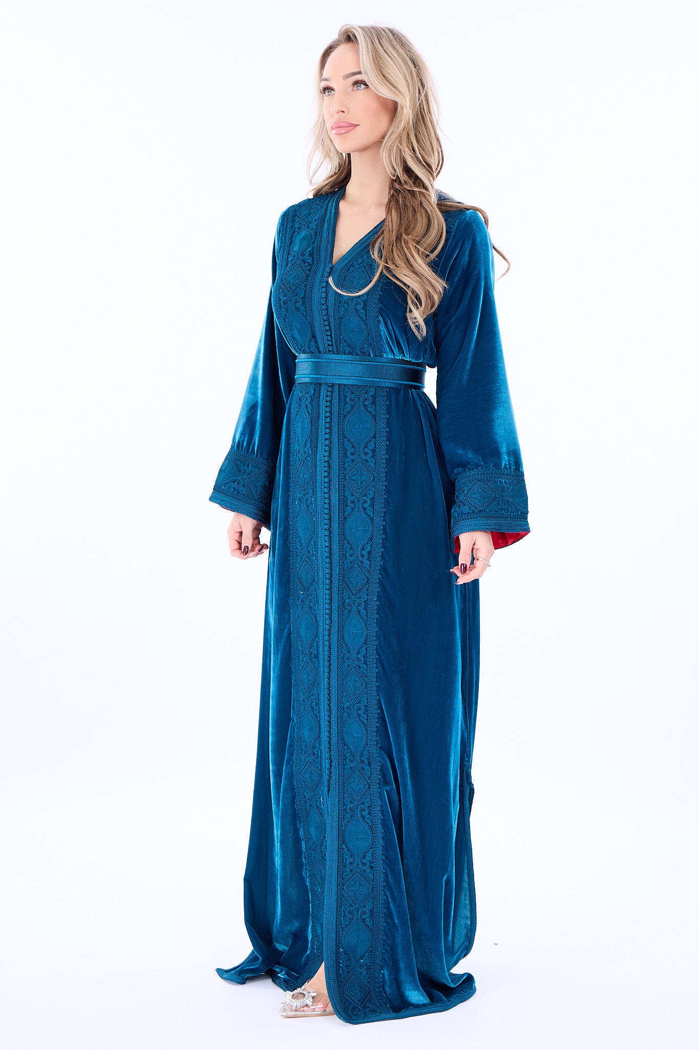 Caftan Ines Blue Petrol