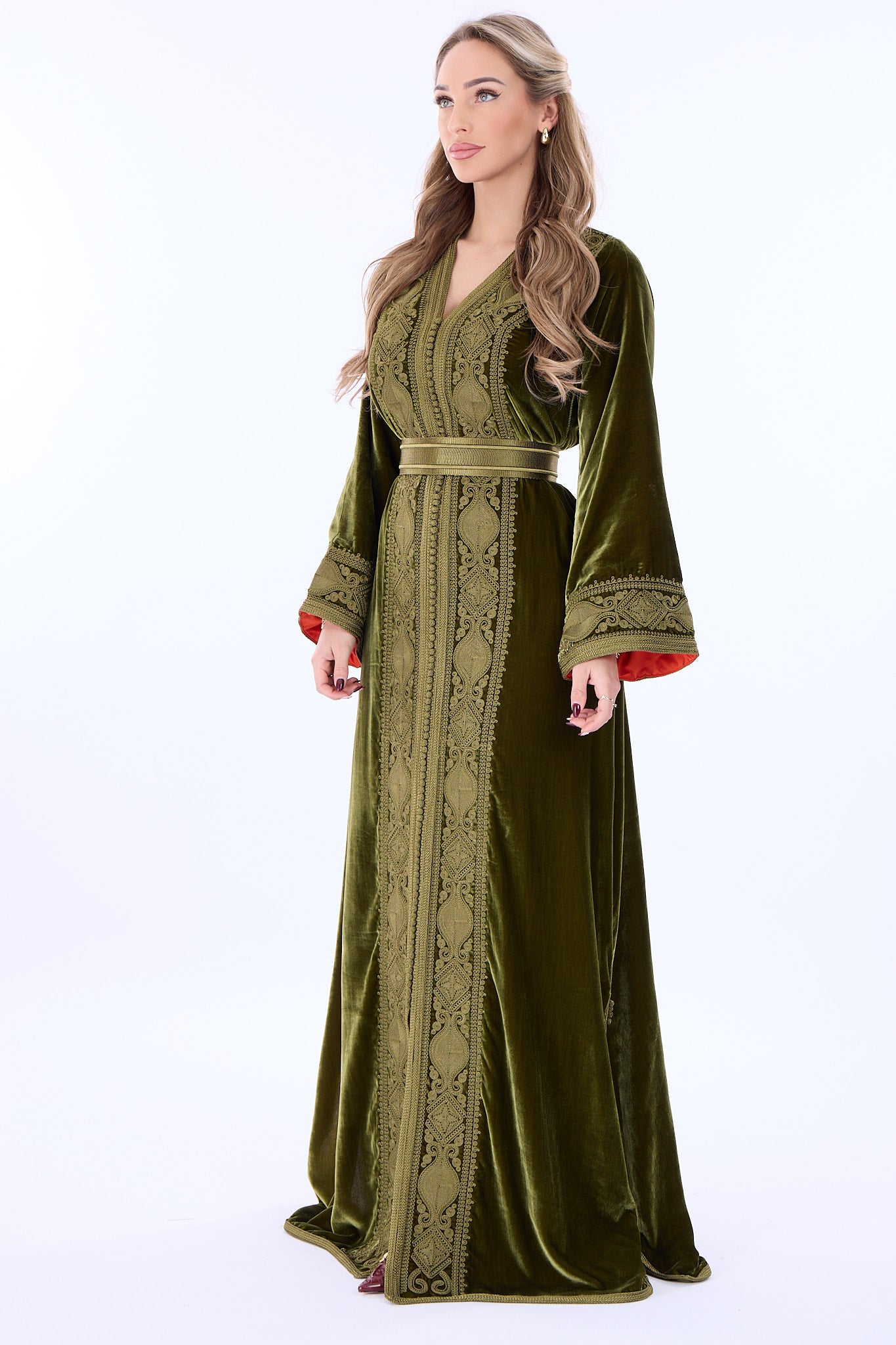 Caftan Ines Olivegreen