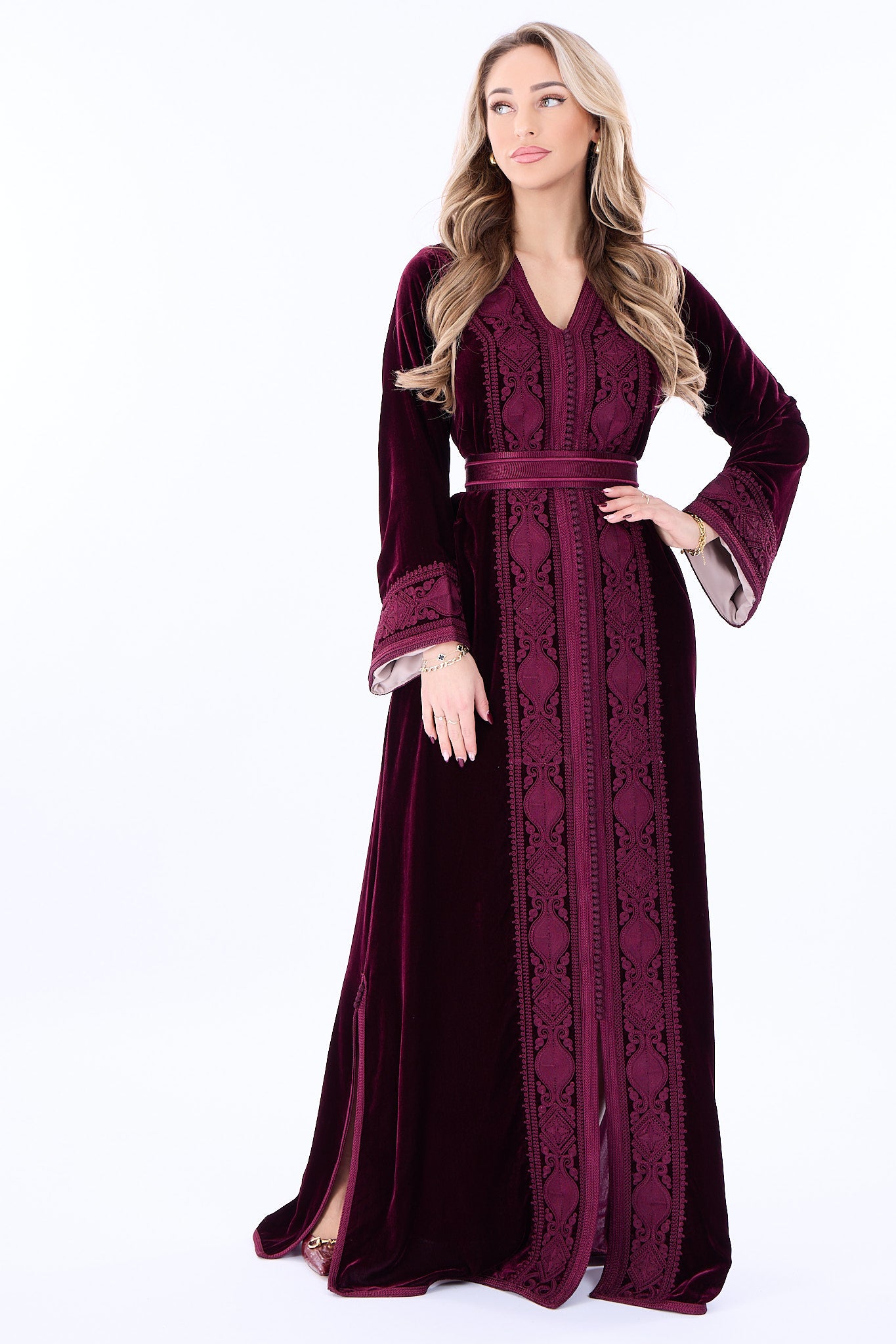 Caftan Ines Bordeaux