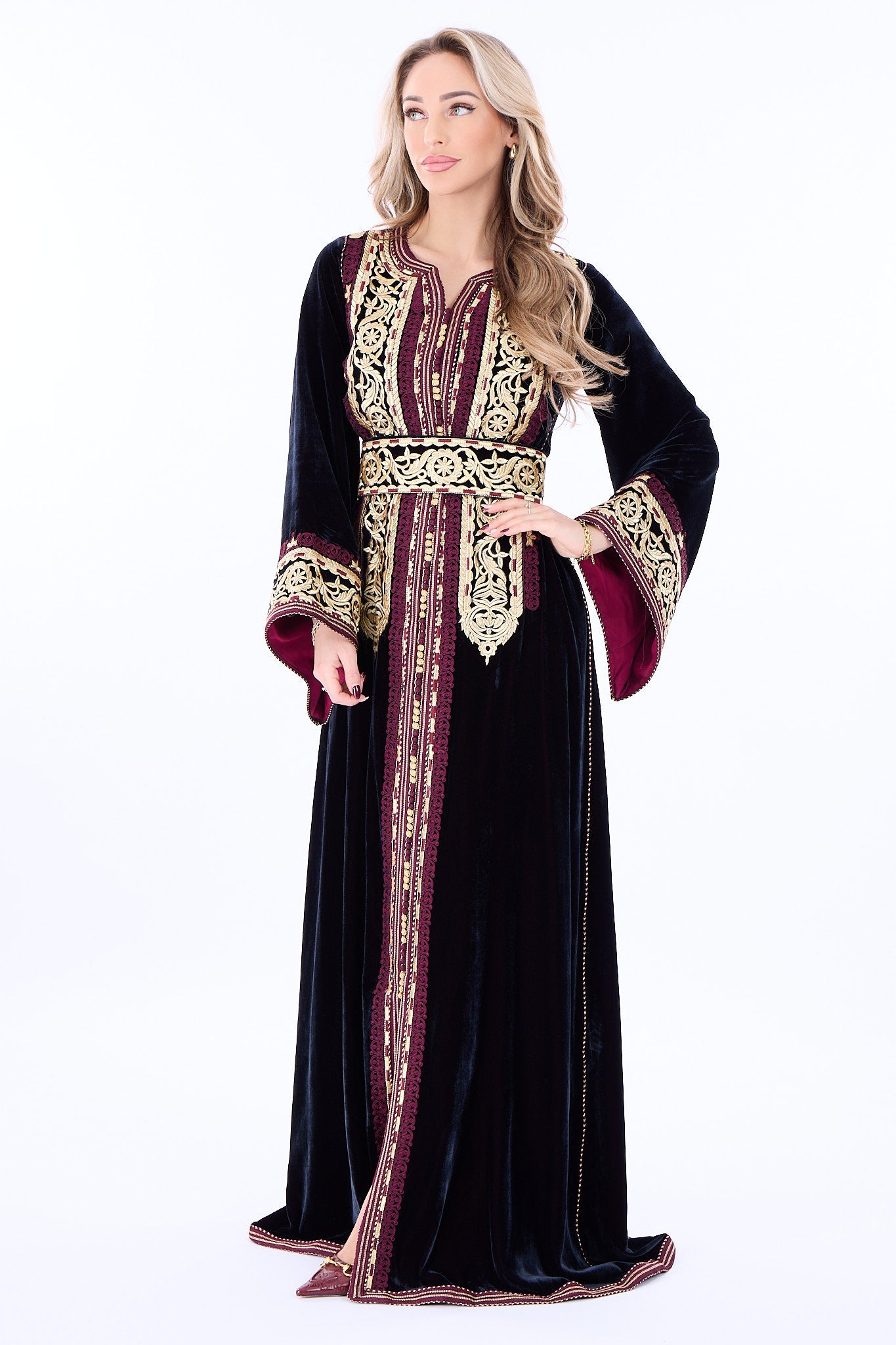 Caftan Fidya Pomegrante