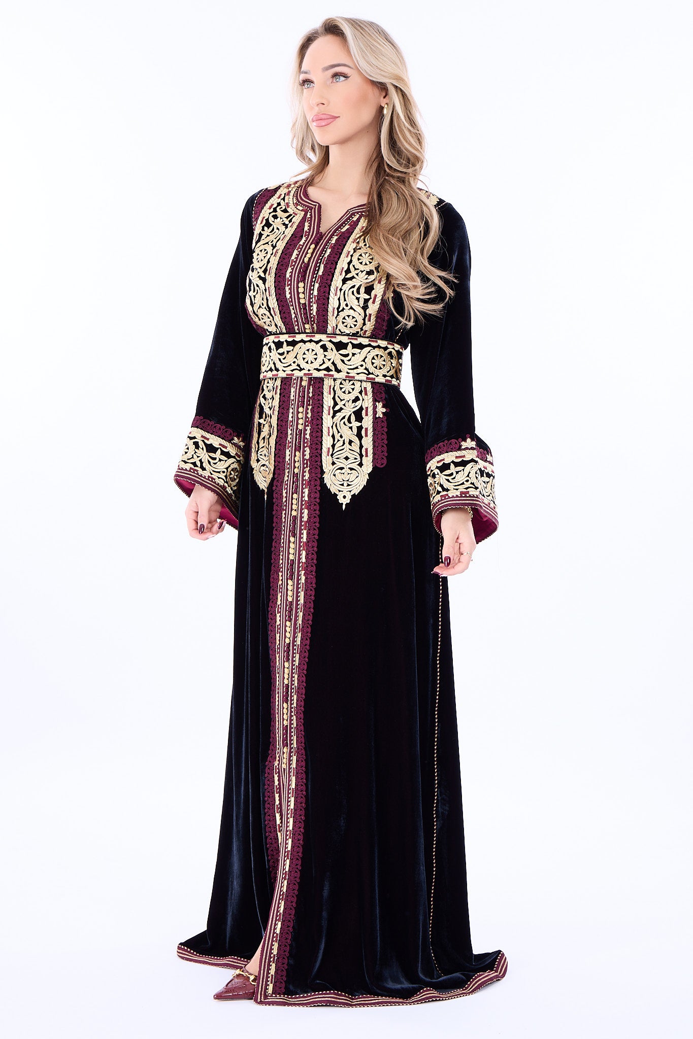 Caftan Fidya Pomegrante
