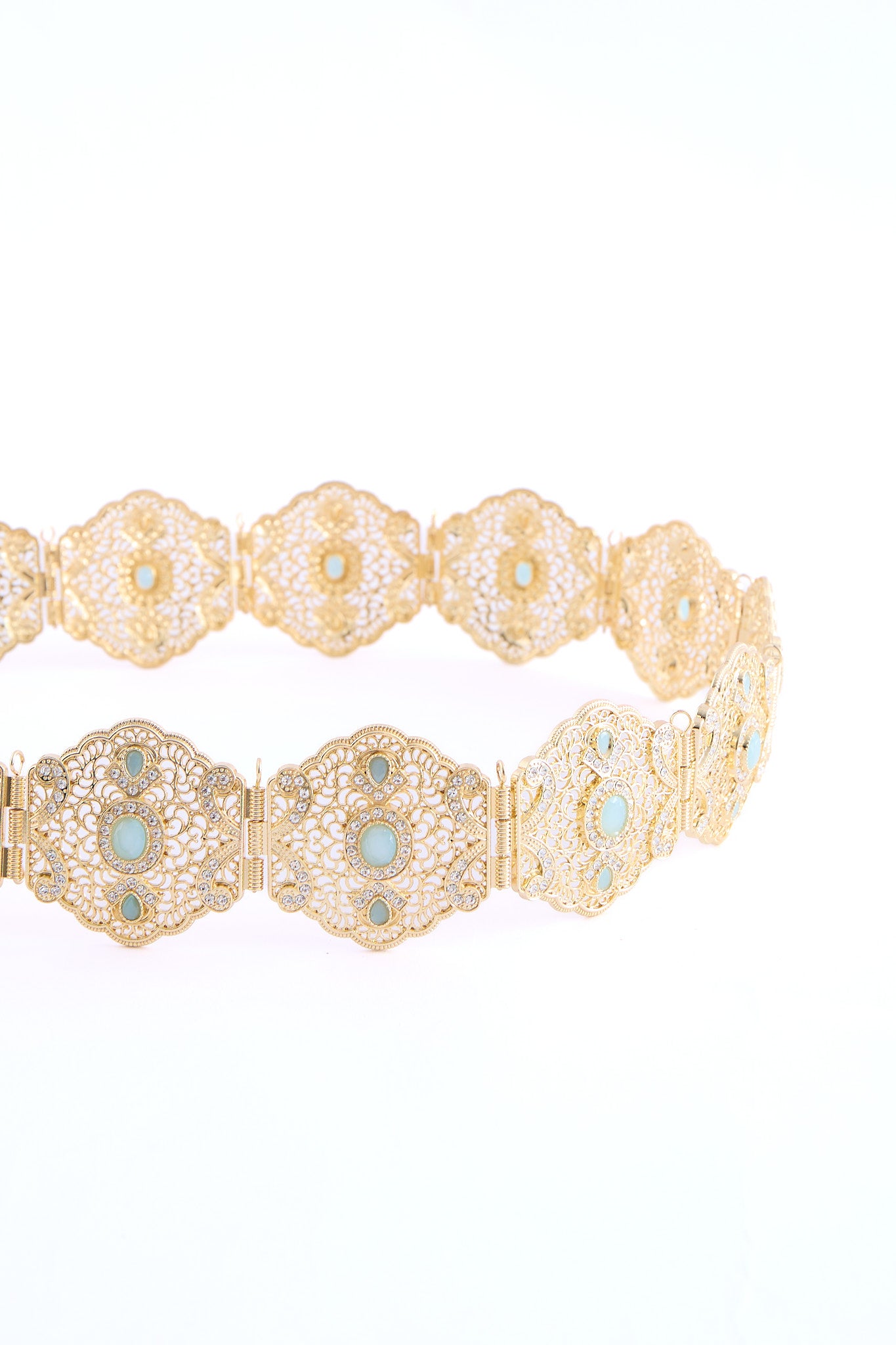 Ahri Gold/Turquoise Belt