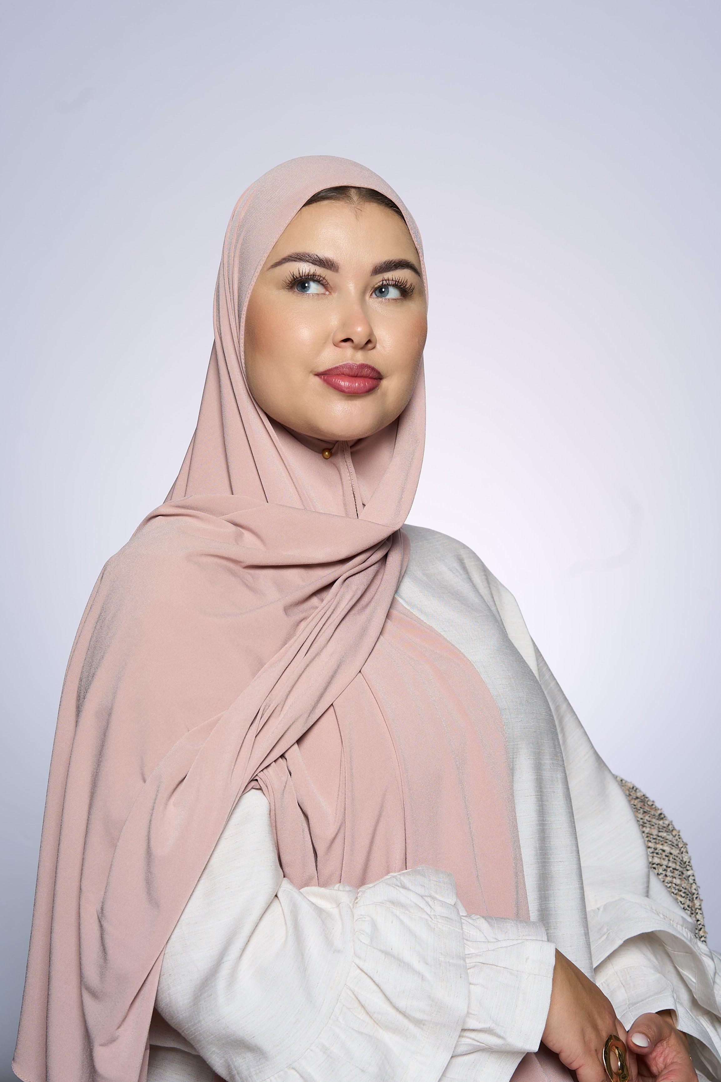 Premium Jersey Hijab Fin -  Medium Tanny