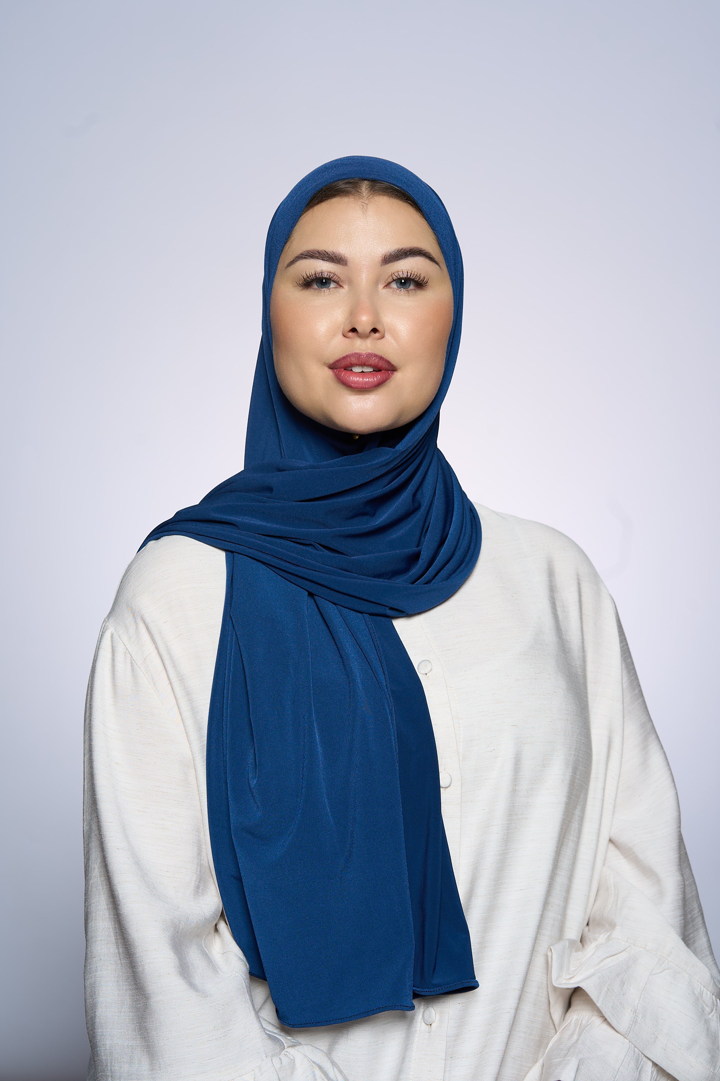 Premium Jersey Hijab Fin - Oxfordblue