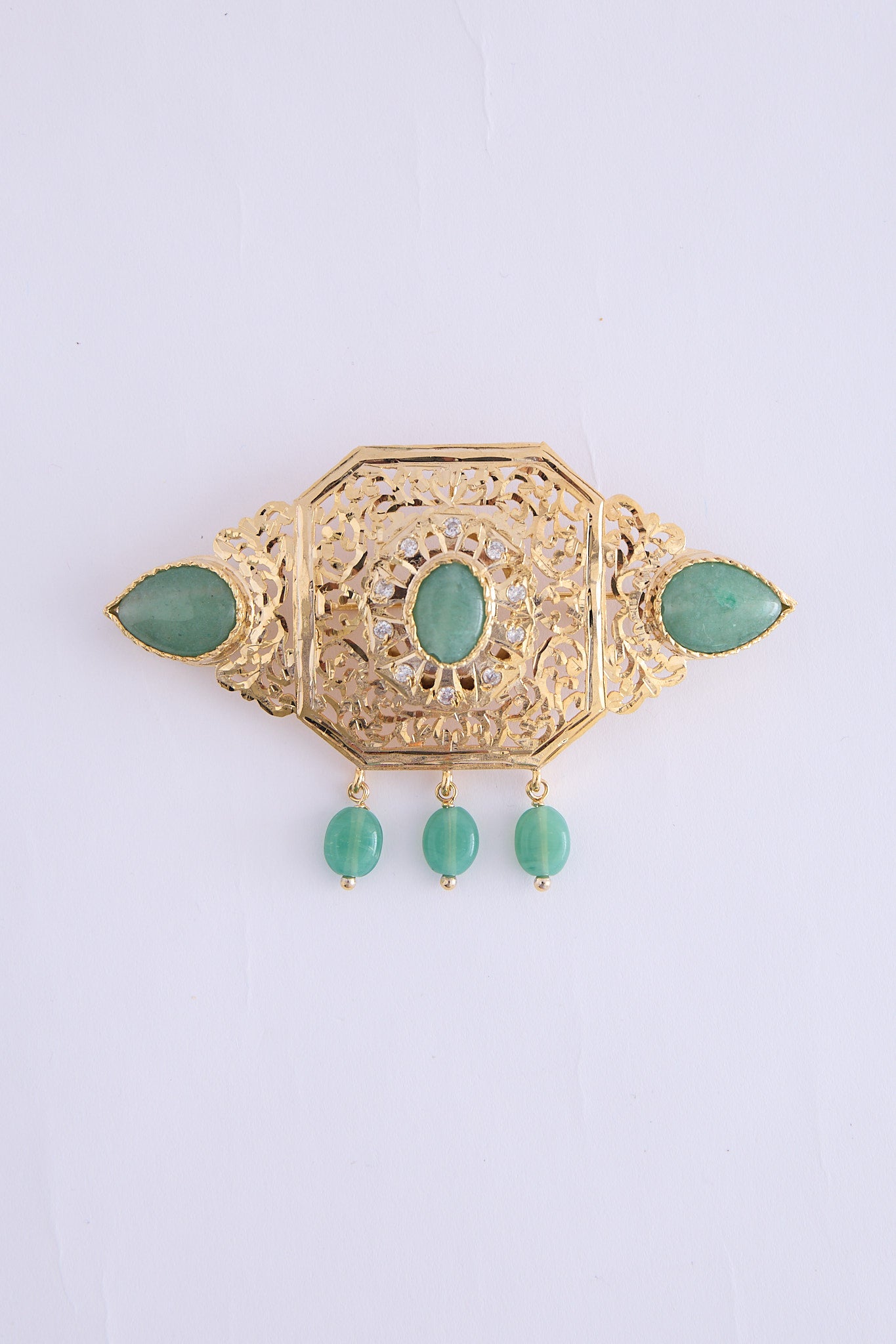 Broch Min Gold/Mintgreen