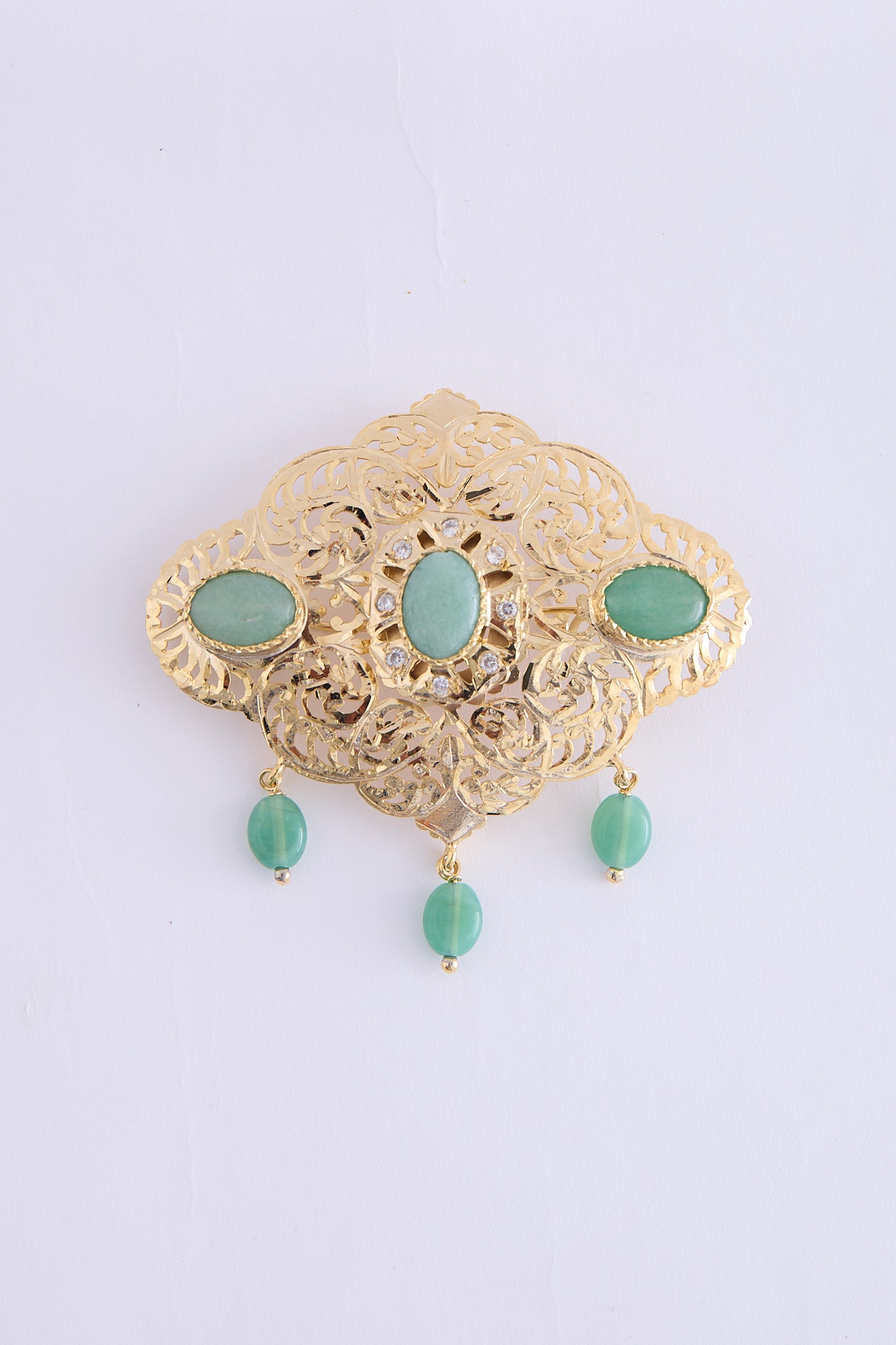 Broch Sim Gold/Mintgreen