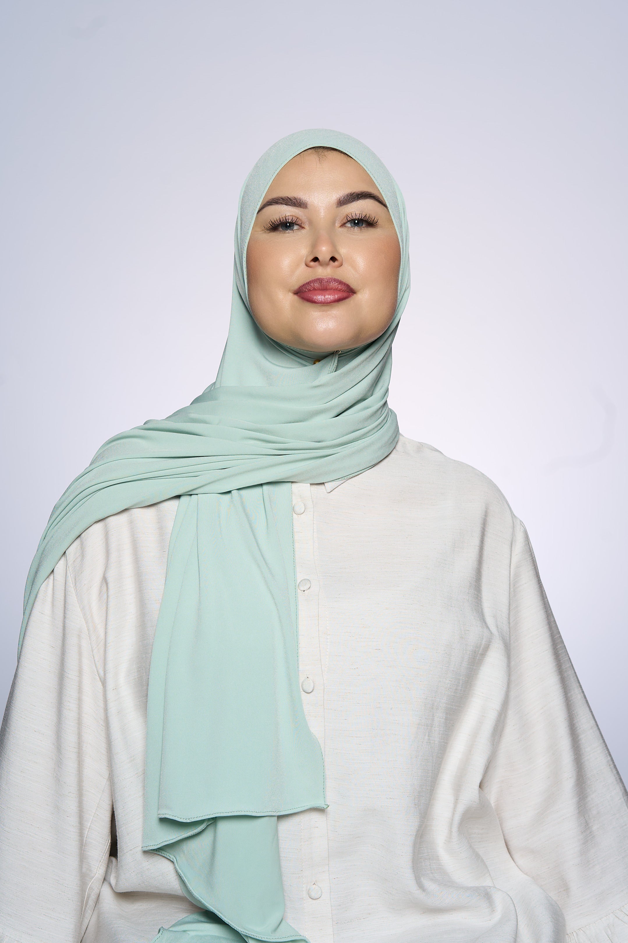 Premium Jersey Hijab Fin -  Moss Mint