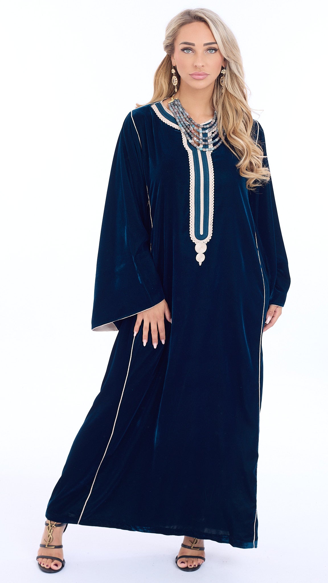 Caftan Sherin Blue Petrol