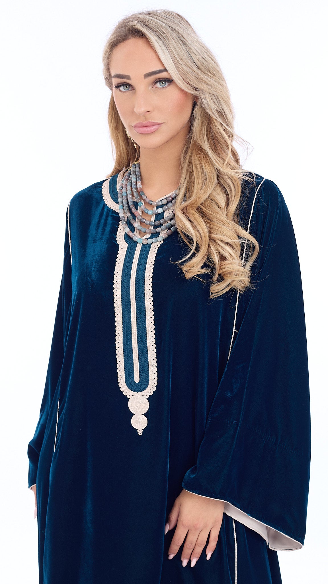 Caftan Sherin Blue Petrol