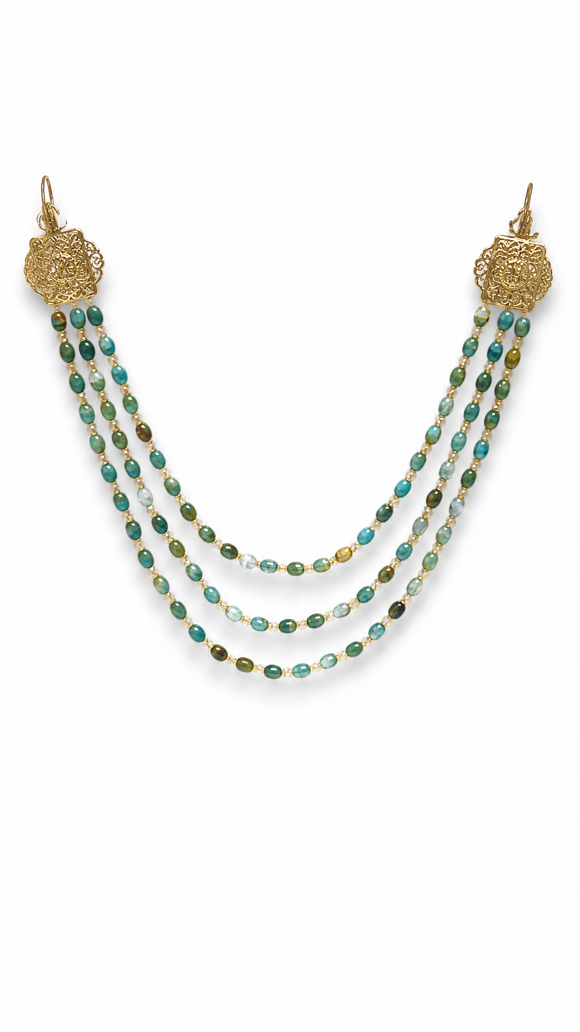 NIss Shoulder Necklace Blue Green